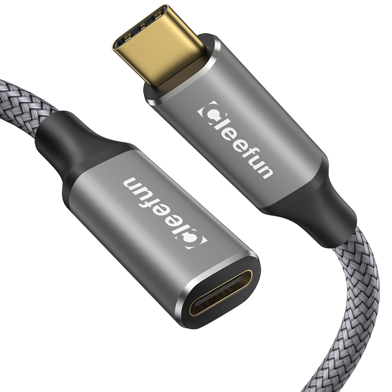 Cleefun Usb C Extension Cable 6.6Ft, Usb C 3.2 Male To Usb C Female Extension Cable, 10Gbps Data & 4K Video Sync Transfer Usb C Extender Cable 100W Fast Charging For Usb C Hub, Laptop, Tablet, Phone