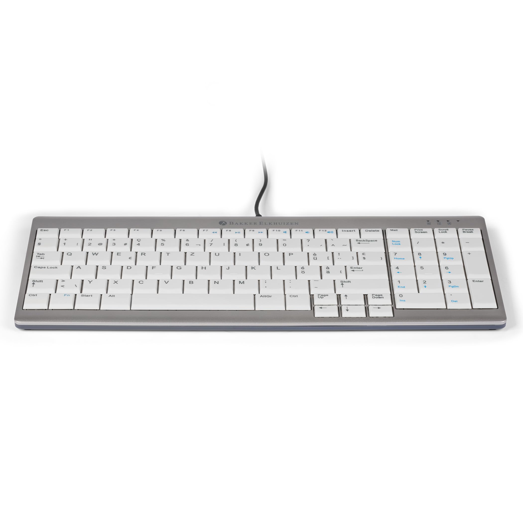 BakkerElkhuizen Ultraboard 960 Standard Compact Keyboard Office USB, W128899052 (Compact Keyboard Office USB Qwertz Swiss Silver