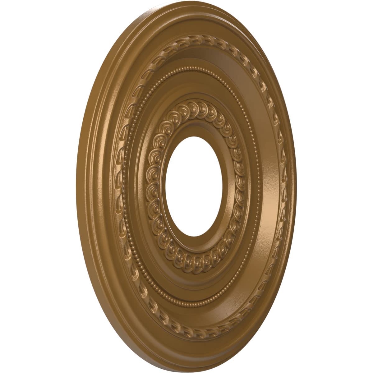 Ekena Millwork Cmp13Cocgh Cole Thermoformed Pvc Ceiling Medallion (Fits Canopies Up To 4 1/4''), 13''Od X 3 1/2''Id X 3/4''P, Me