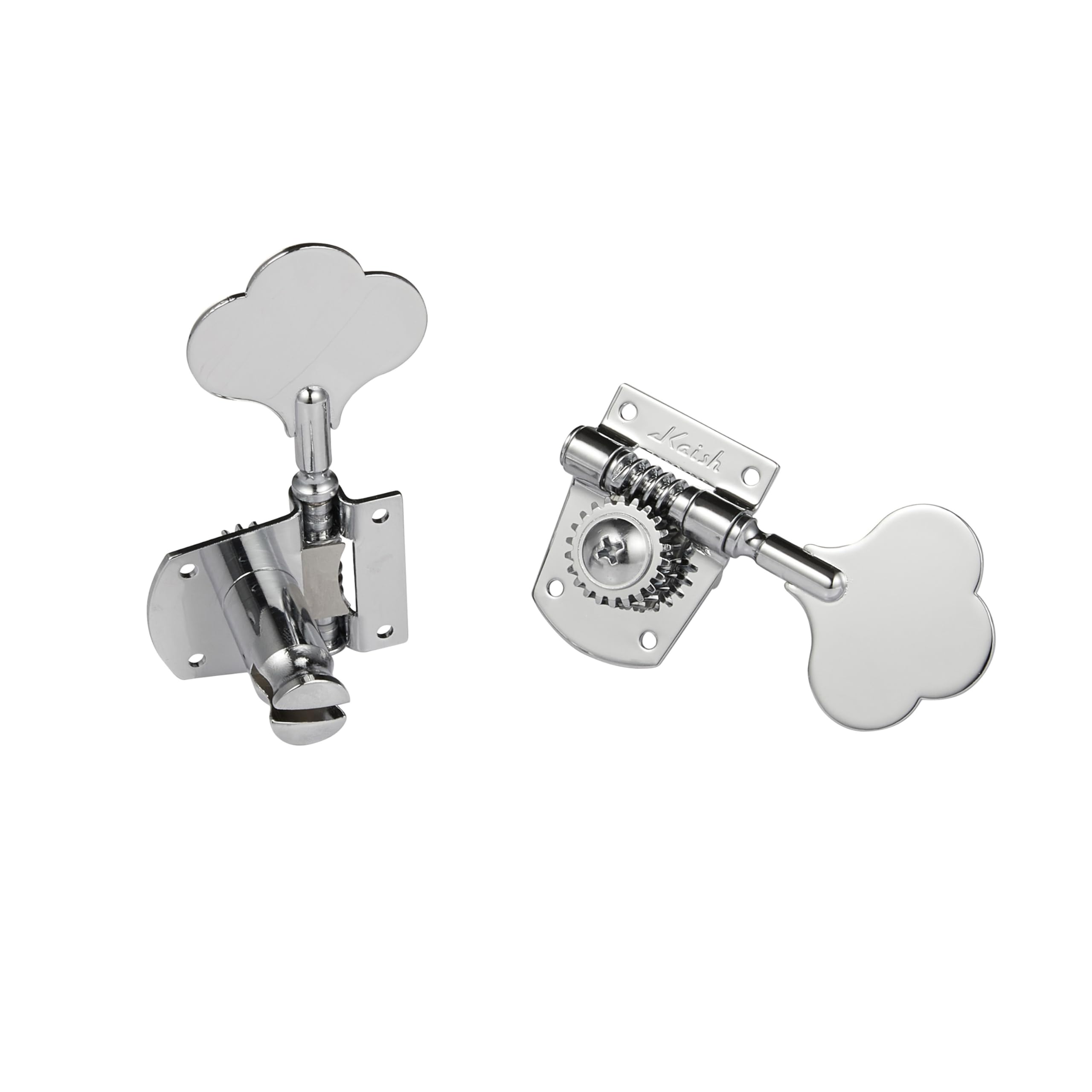 Kaish Chrome 2+2 Cloverleaf Bass Tuners Bass Tuning Machines Bass Tuning Keys For Standard/Highway One Series Jazz J Bass/Precis