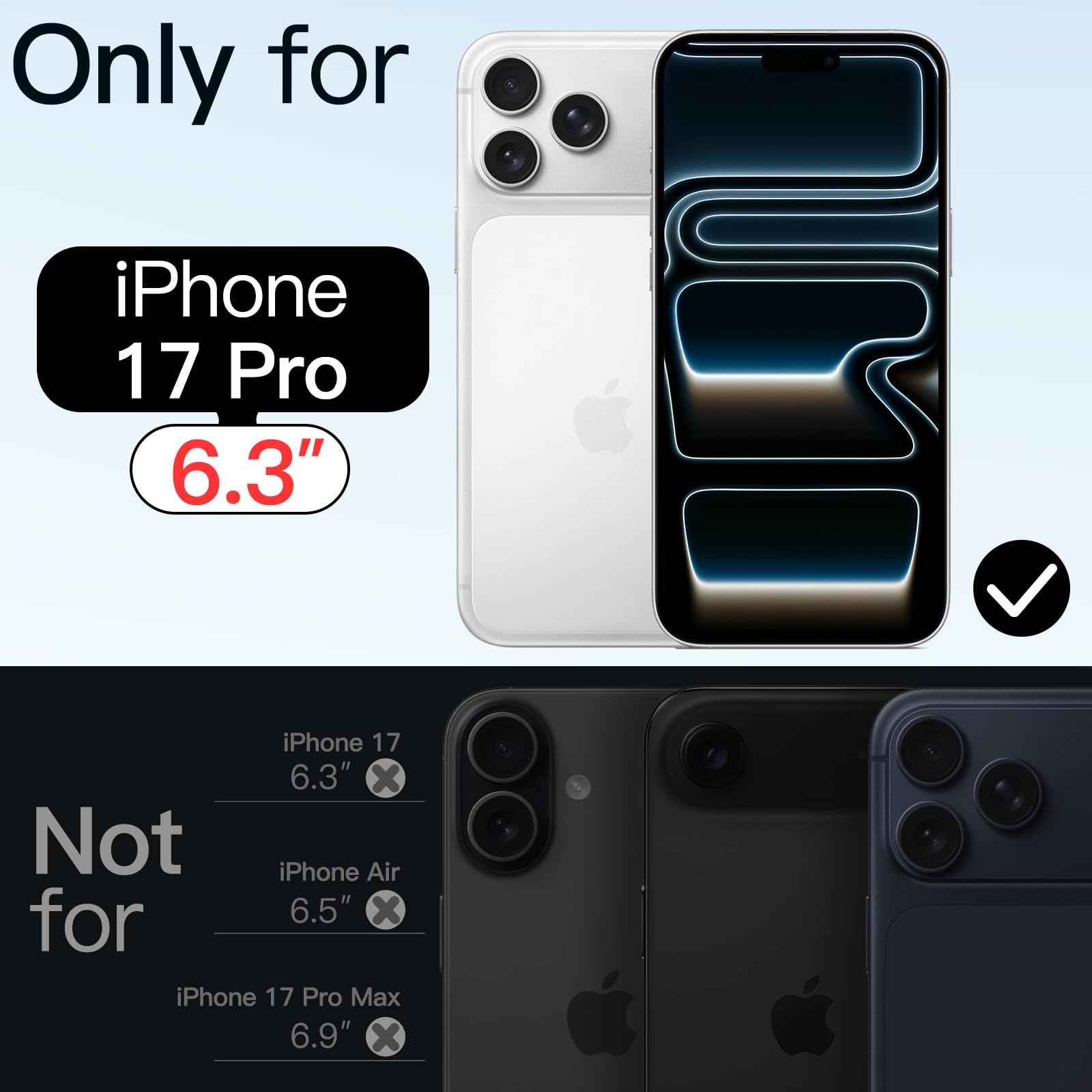 Jetech Iridescent Case For Iphone 17 Pro 6.3-Inch Compatible With Magsafe, Cute Unique And Aesthetic Design, Colorful Fluorescen