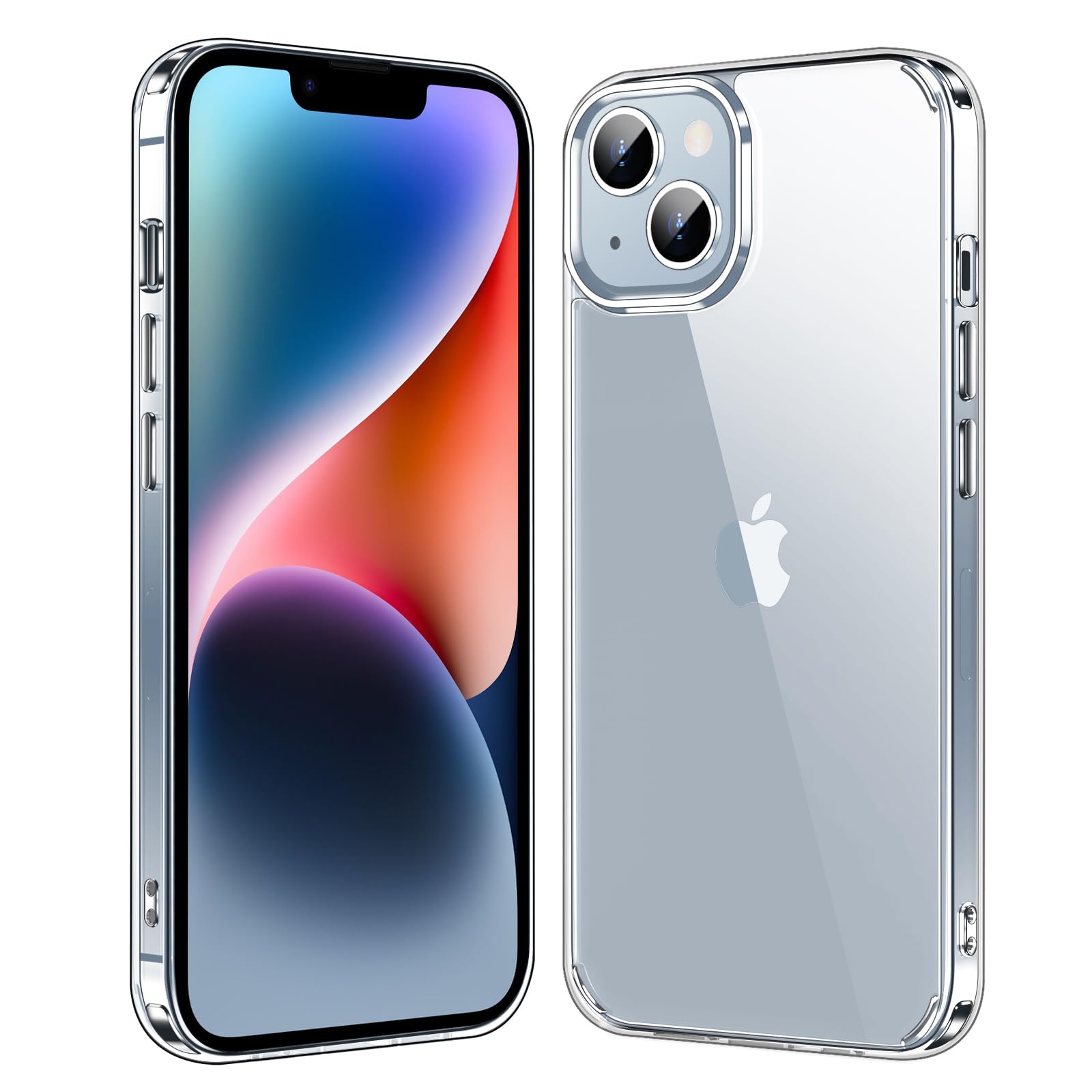 Jaroco For Iphone 13 Case 6.1 Inch, Anti Yellowing Shockproof Phone Bumper Cover, Anti Scratch Clear