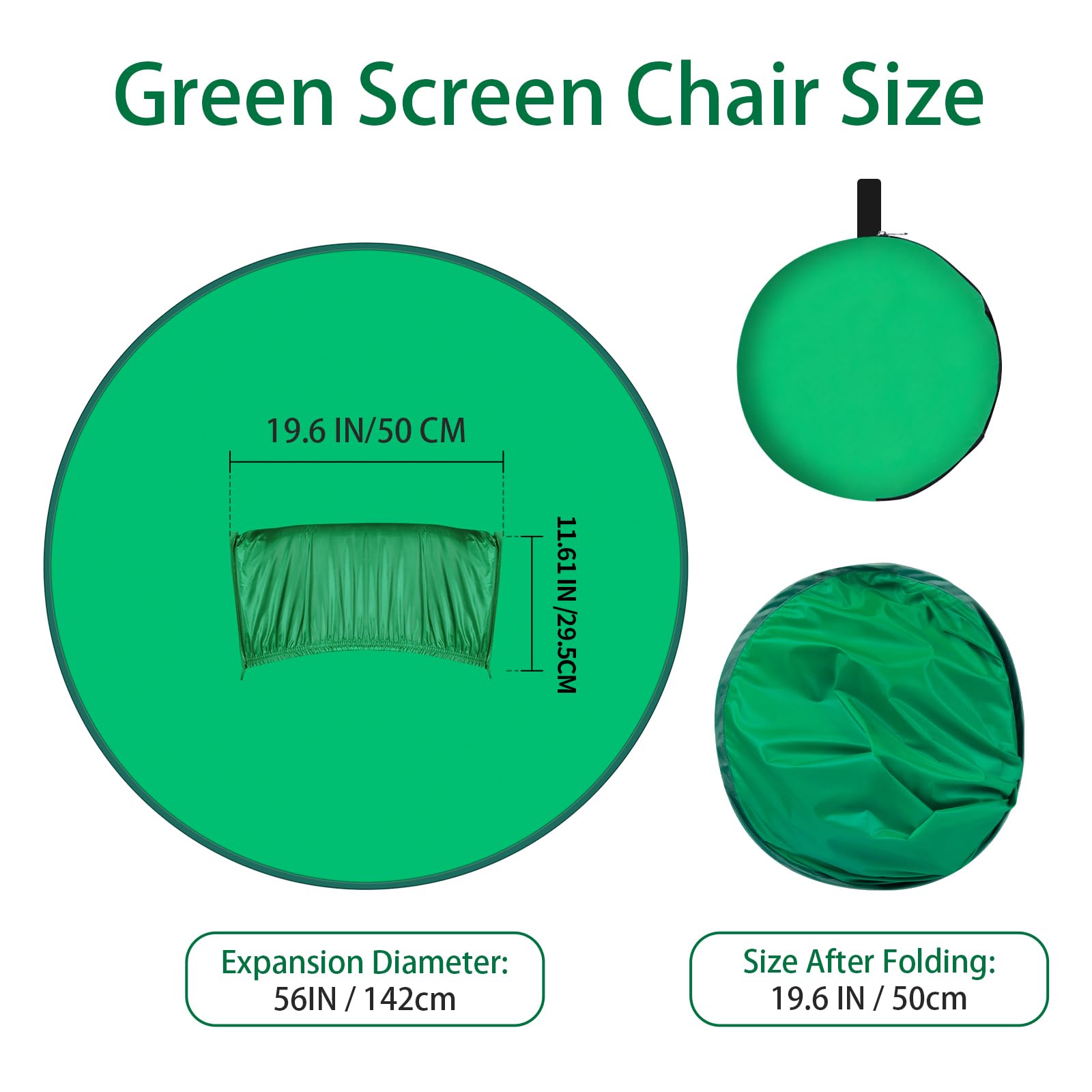 Green Screen,Upgrade 56 In Portable Green Screen Chair Attachment,Collapsible Small Green Backdrop Kit,Chroma Key,Background Scr