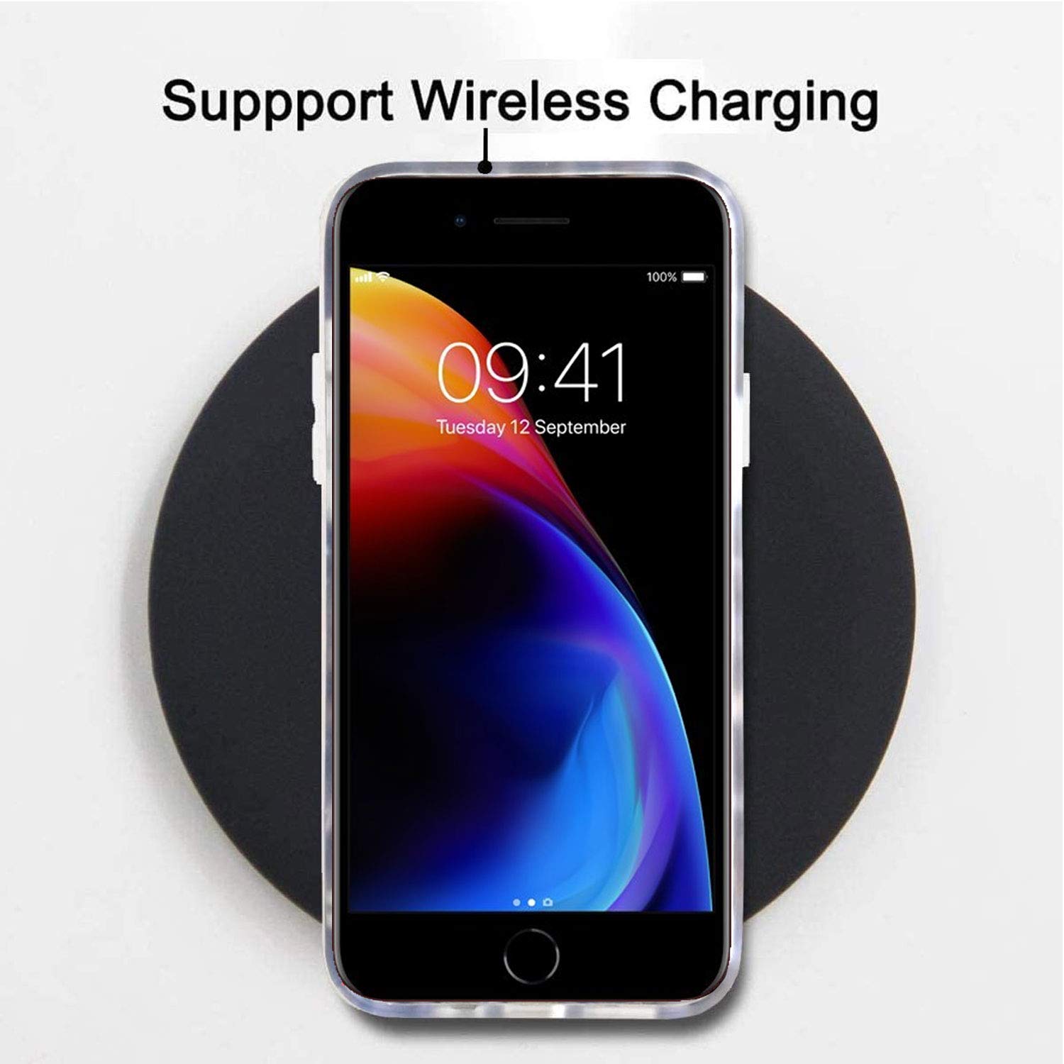 J.West Iphone 8 Plus/Iphone 7 Plus 5.5 Inch Case, Luxury Sparkle Translucent Clear Leopard Cheetah Print Pearly Design Soft Sili