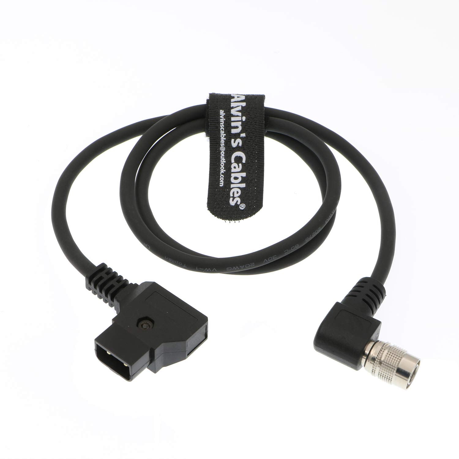 Alvin'S Cables D Tap To 4 Pin Hirose Right Angle Male Power Cable For Sound Devices