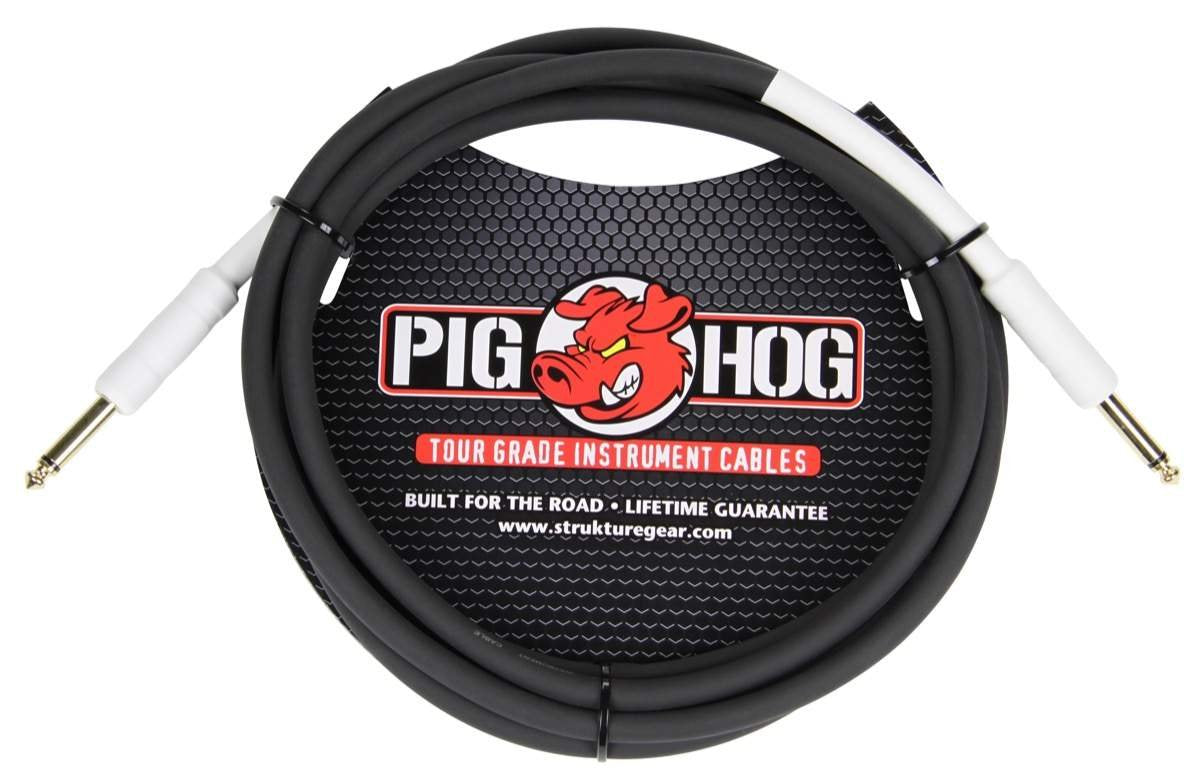 Pig Hog 10-foot 1/4-in - 1/4-in Right Angle 8mm Tour Grade Instrument Cable