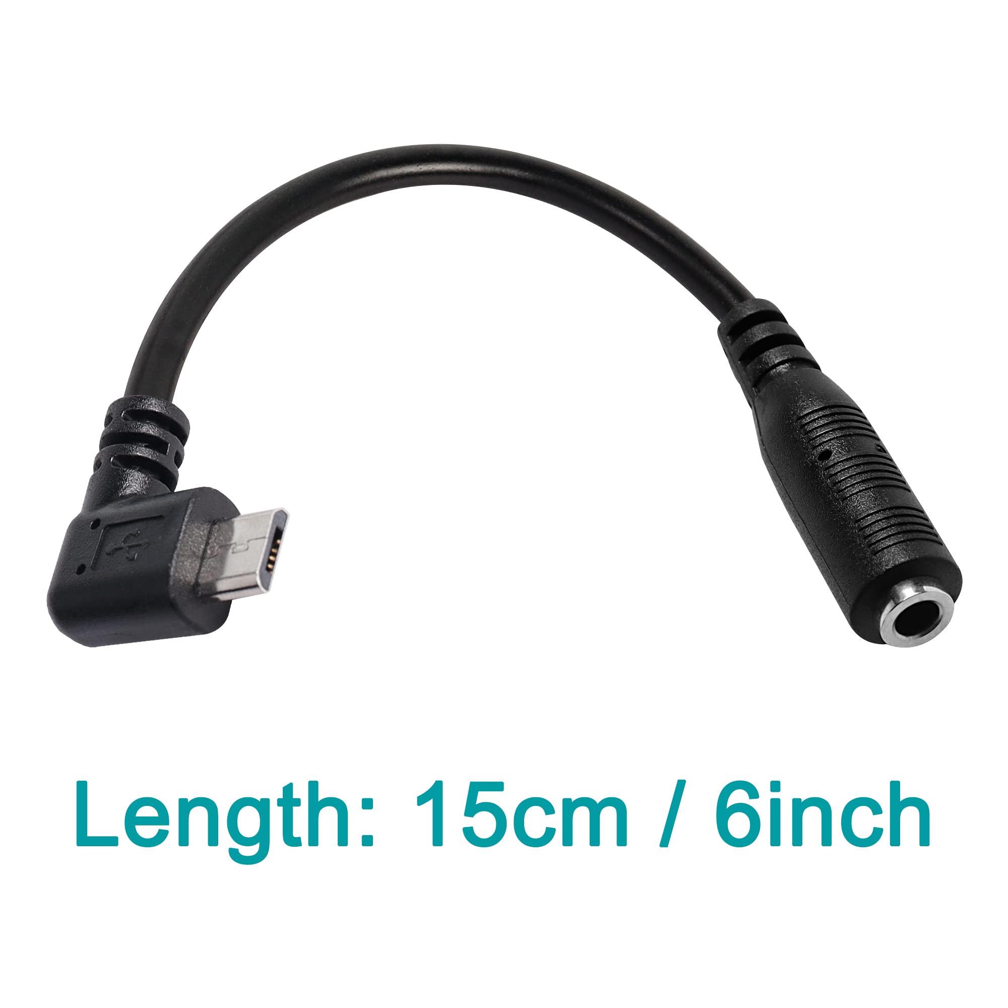 Meiriyfa Micro Usb Male To Aux 3.5Mm Audio Cable Cord, 2 Pack 1/8'' 4 Pole Trrs Female To Micro Usb 5Pin Male Adapter Right Angl