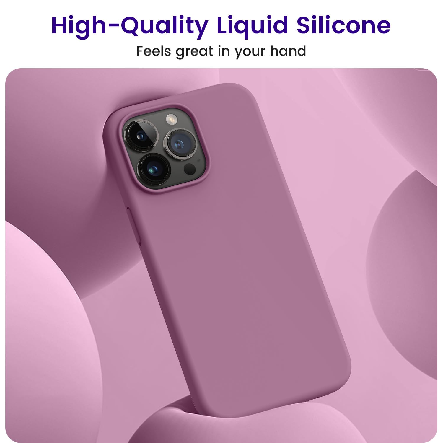 Otofly Compatible With Iphone 15 Pro Max Case, Silicone Shockproof Slim Thin Phone Case For Iphone 15 Pro Max (6.7 Inch), (Lilac