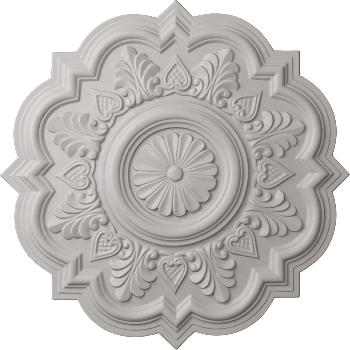 Ekena Millwork CM20DRUWF Deria Ceiling Medallion, Ultra Pure White