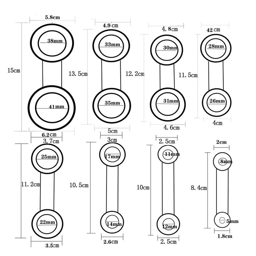 Jiayouy 8Pcs Stainless Steel Saxophone Leveling Rings Pad Woodwind Instrument Pads Repair Tools