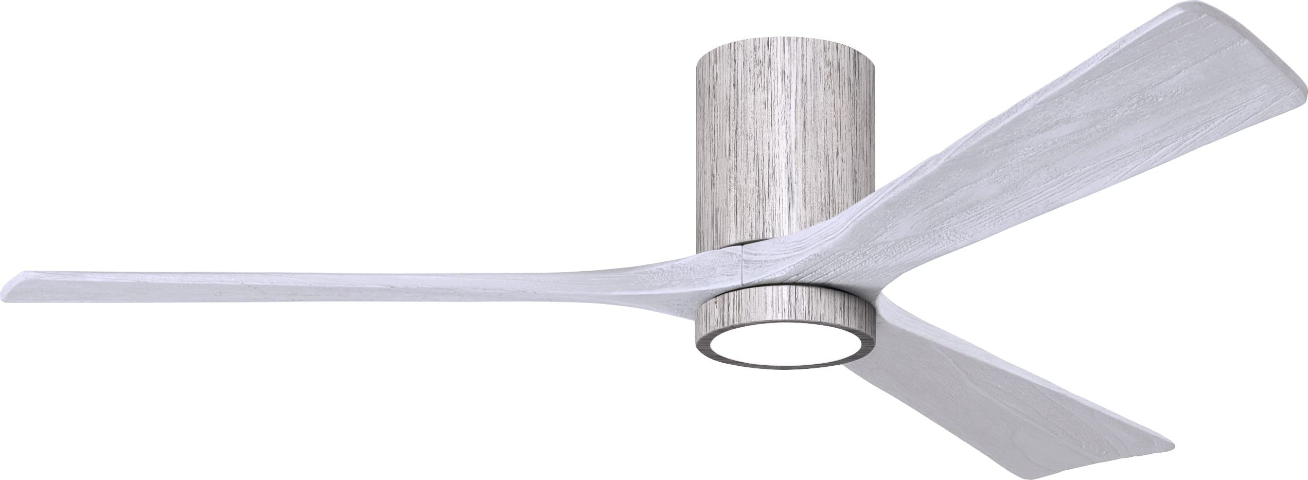 Matthews IR3HLK-BW-MWH-60 Irene 60 Indoor/Outdoor Damp Rated Flush Mount Ceiling Fan with LED Light and Remote & Wall Control, S