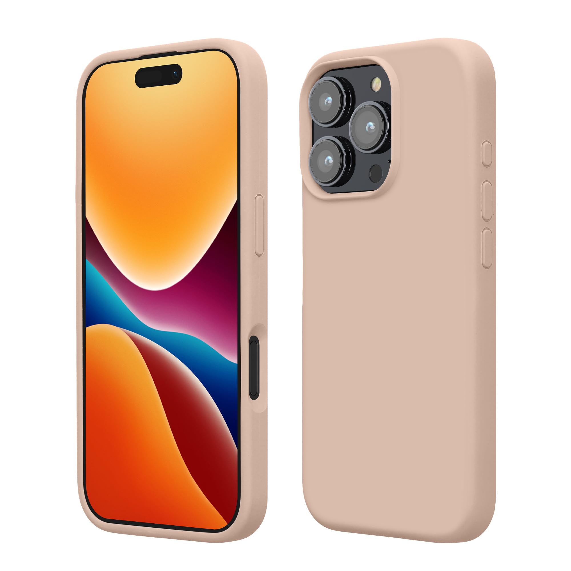 kwmobile Case Compatible with Apple iPhone 16 Pro Max Case - TPU Silicone Phone Cover with Soft Finish - Coconut Swirl