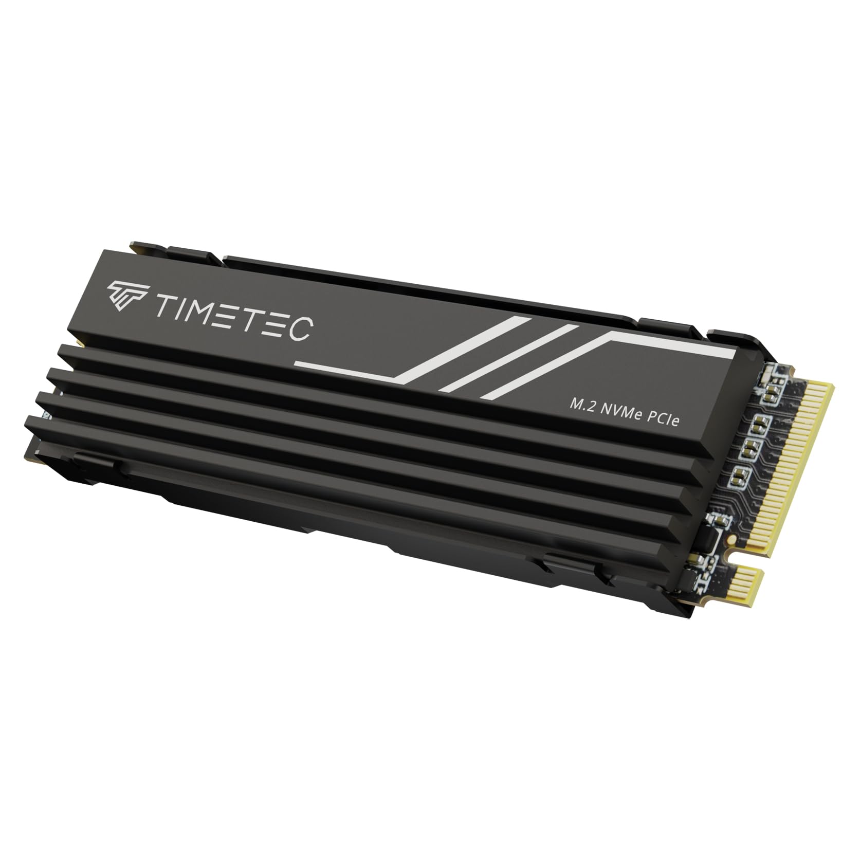 Timetec 2Tb Pcie 4.0 Heatsink Gaming Ssd Nvme Phison E27T Pcie Gen4X4 M.2 2280 3D Nand Tlc Slc Cache Read/Write Speed Up To 7,400/6,400 Mb/S Internal Solid State Drive For Ps5, Pc Desktop, Ps5 Pro