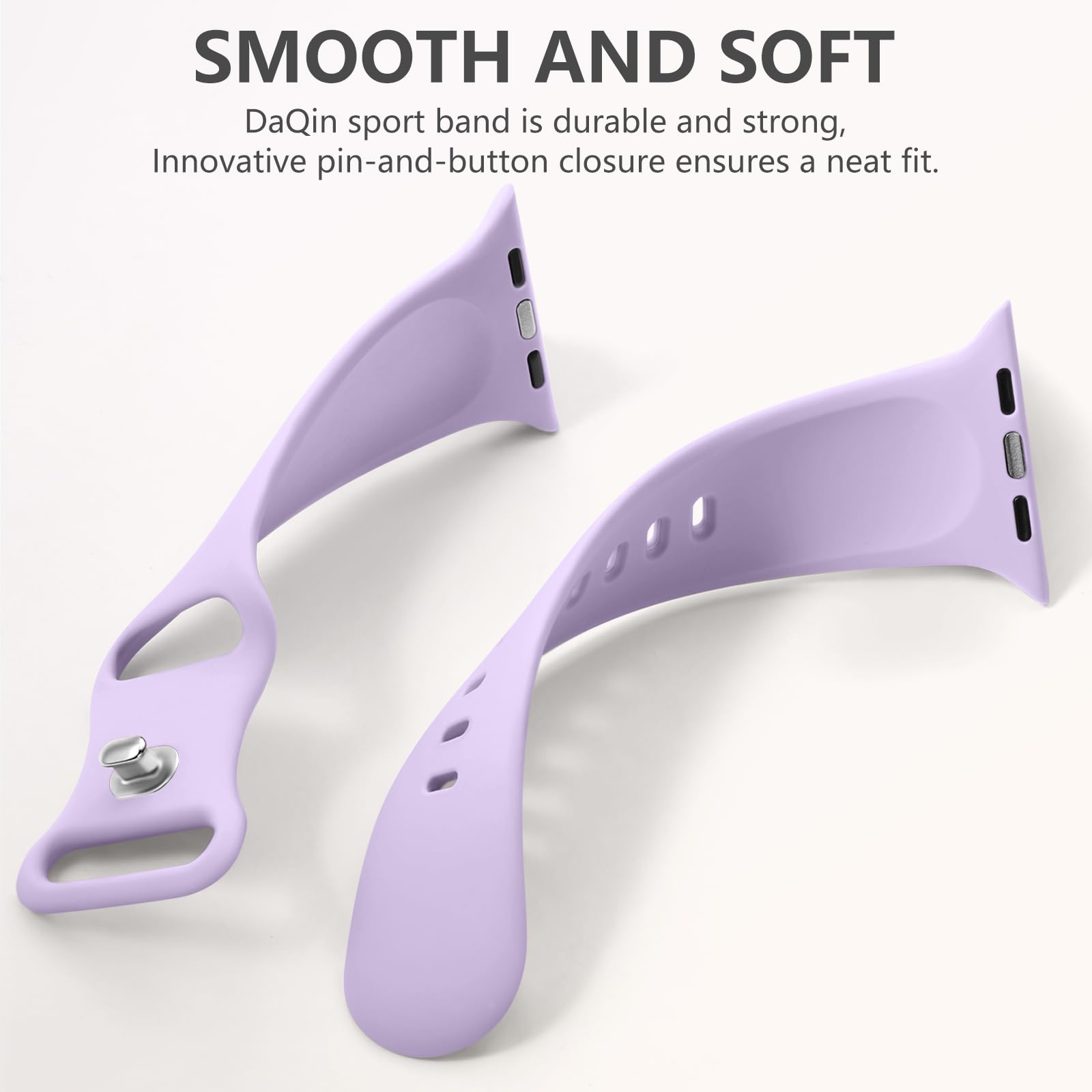 Daqin Compatible With Apple Watch Band 40Mm 41Mm 38Mm 42Mm For Women Men, Soft Silicone Sport Waterproof Strap For Apple Watch U