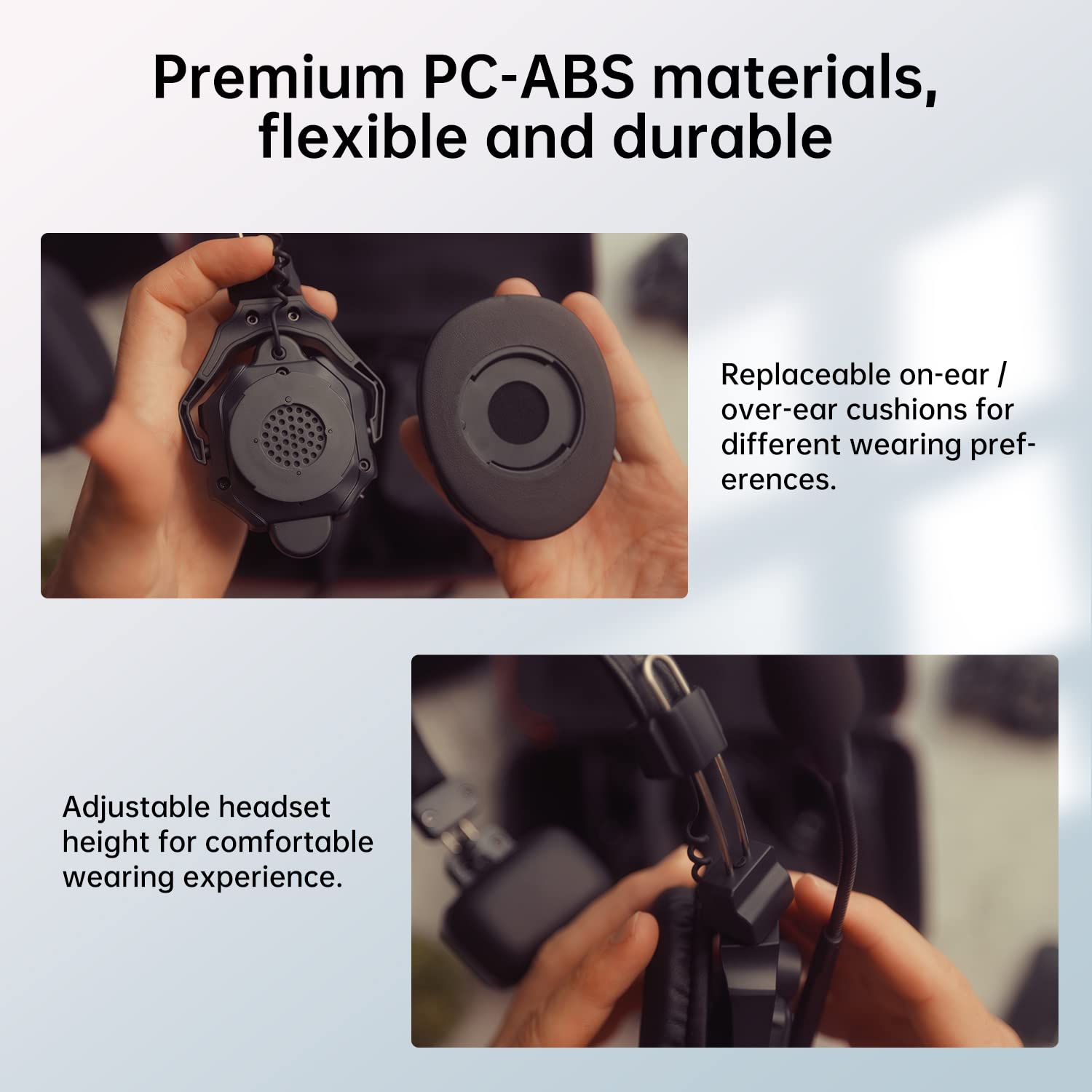 Hollyland Solidcom C1 Full Duplex 2 Users Wireless Headset Intercom System 1100Ft Single Ear Headset Headphone Microphone With 4