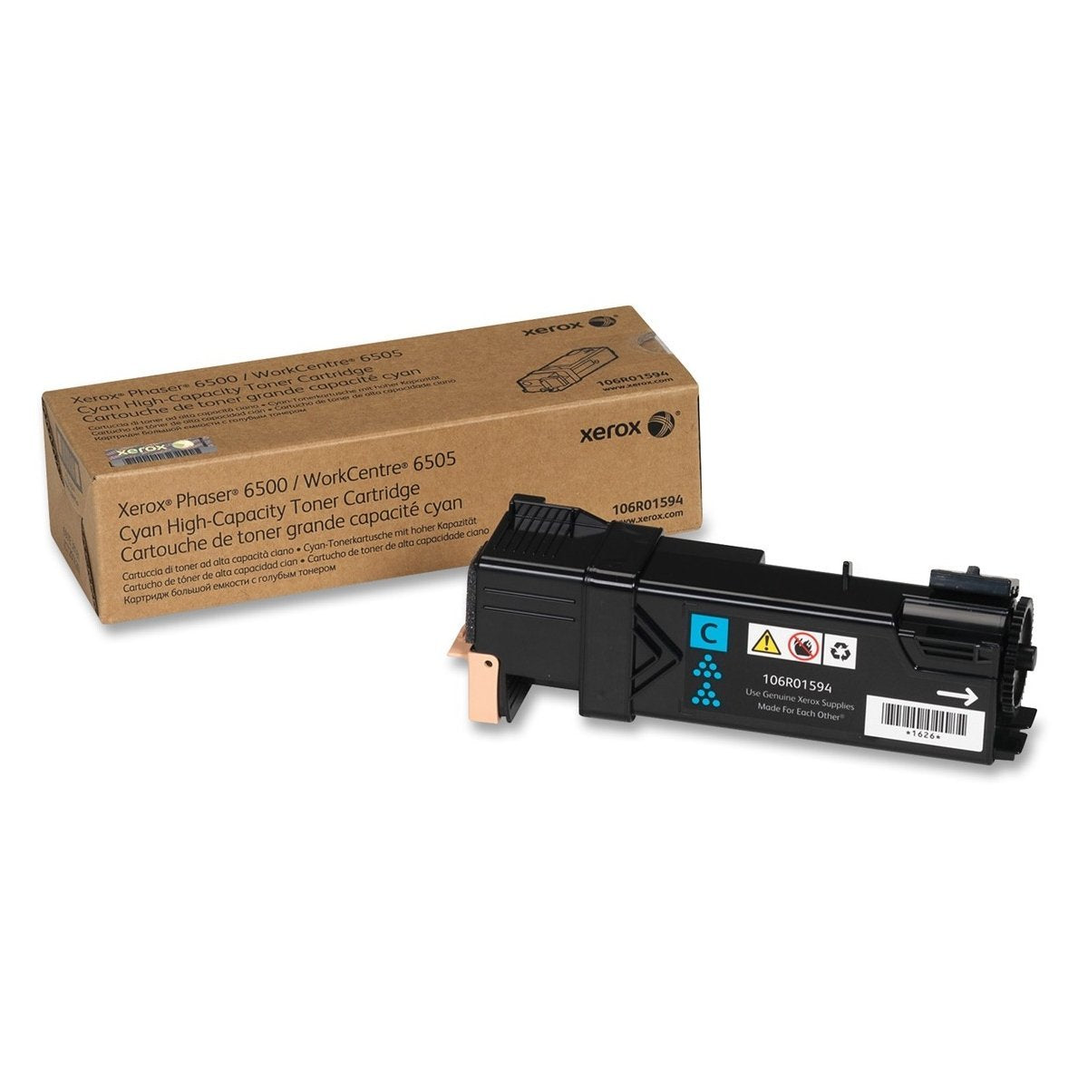 XEROX Phaser 6500 High Yield Toner Set 106R01594, 106R01595, 106R01596, 106R01597