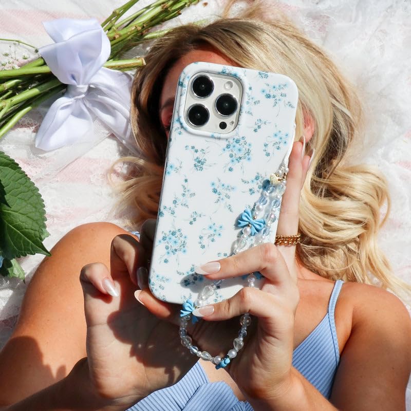 Velvet Caviar For Iphone 16 Plus Case Cute Coquette Flowers   Compatible With Magsafe [8Ft Drop Tested]   French Blue Floral