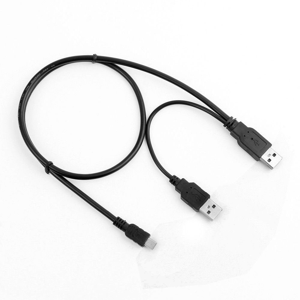 Maxllto Usb Y Charger Data Cable Cord For Emc Iomega Ego Usb 2.0 Portable Hard Drive Hdd