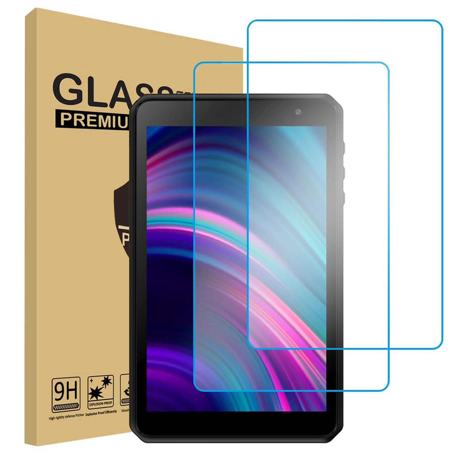 Zukof 2 Pcs Tempered Glass For Blu M8L Tablet 8 Inch/ M8L 2022 Tablet/ M8L Plus Tablet, Blu M8L Tablet Screen Protector/ M8L 202