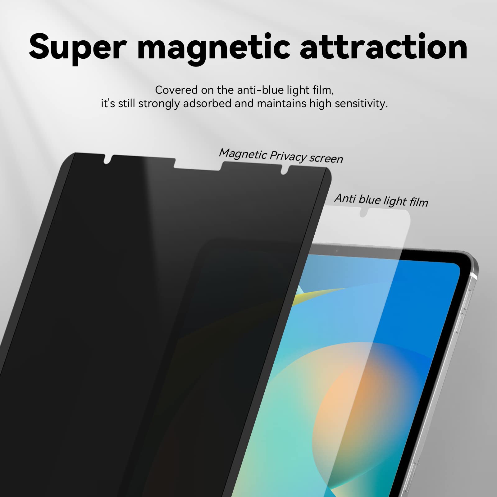 Iprokko Magnetic Privacy Screen Protector Compatible With Ipad Pro 12.9 Inch (6Th/5Th/4Th/3Rd Generation, 2022 2021 2020 2018),