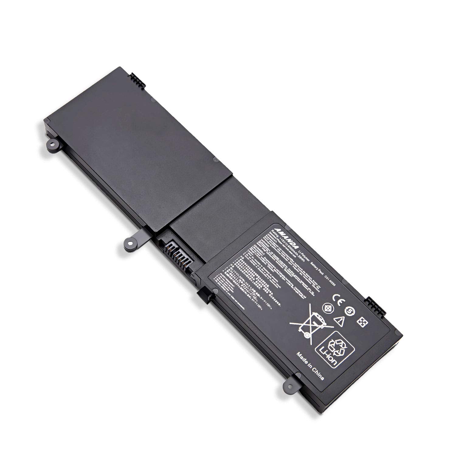 Amanda C41 N550 Laptop Battery Replacement For Asus N550 N550Ja N550Jv N550J N550X47Jv N550X47Jv Sl N550Jk Q550L Q550Lf G550 G55