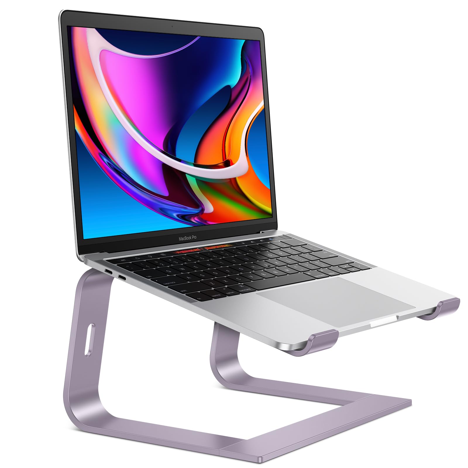 Omoton Laptop Stand, Detachable Laptop Mount, Aluminum Laptop Holder Stand For Desk, Compatible With Macbook Air/Pro, Dell, Hp And All Laptops (11 16 Inch), Purple