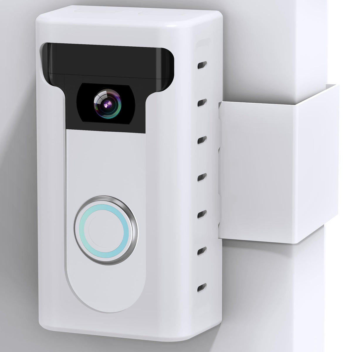 Qibox Anti-Theft Doorbell Mount Compatible With Ring/Blink Wireless Video Doorbell, No-Drill Camera Holder, Adjustable Mounting 