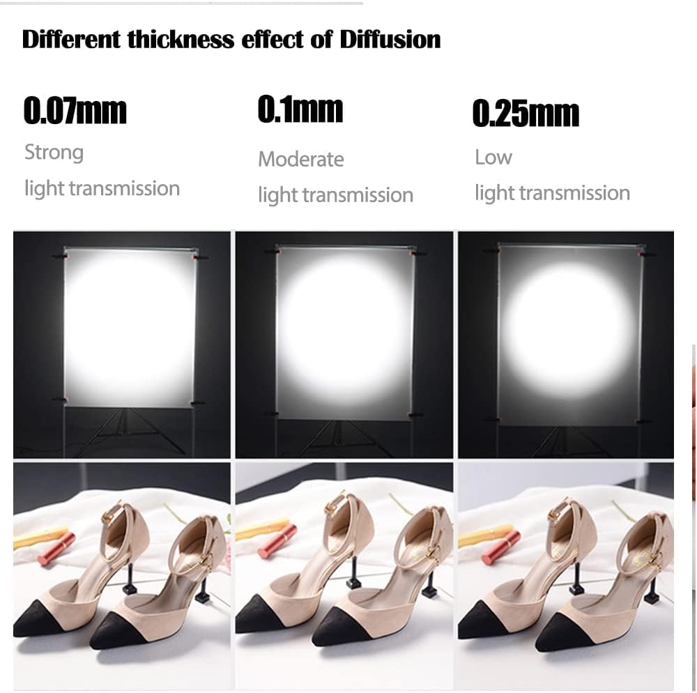 Diffusion Film Filter Sheet 6 Packs Kit 15.7X19.6Inches/ 40X50Cm Lighting Gel Diffuser Roll Photography Video For Led Flash Stro