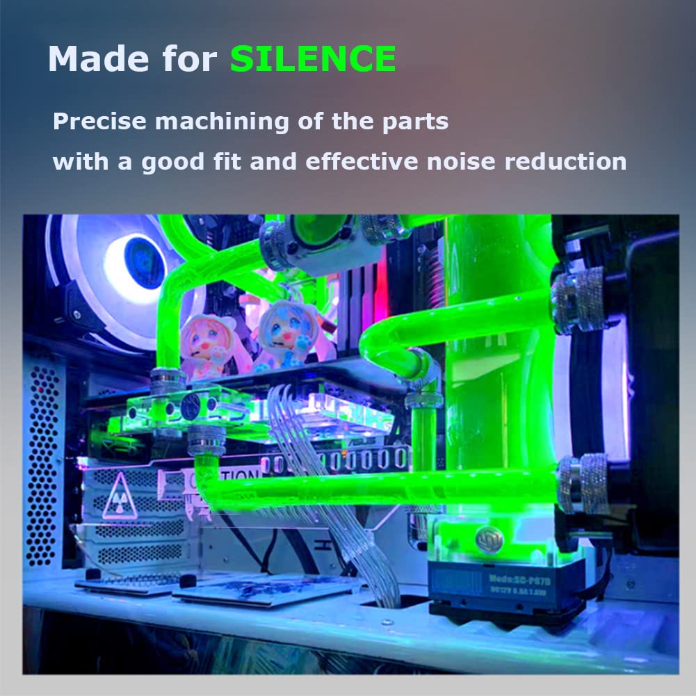 Pump/Reservoir Combo,800L/H Pc Water Cooling Integrated Mute,G 1/4'' Thread Port Pc Cpu Water Cooling System Heat Exchanger Tool