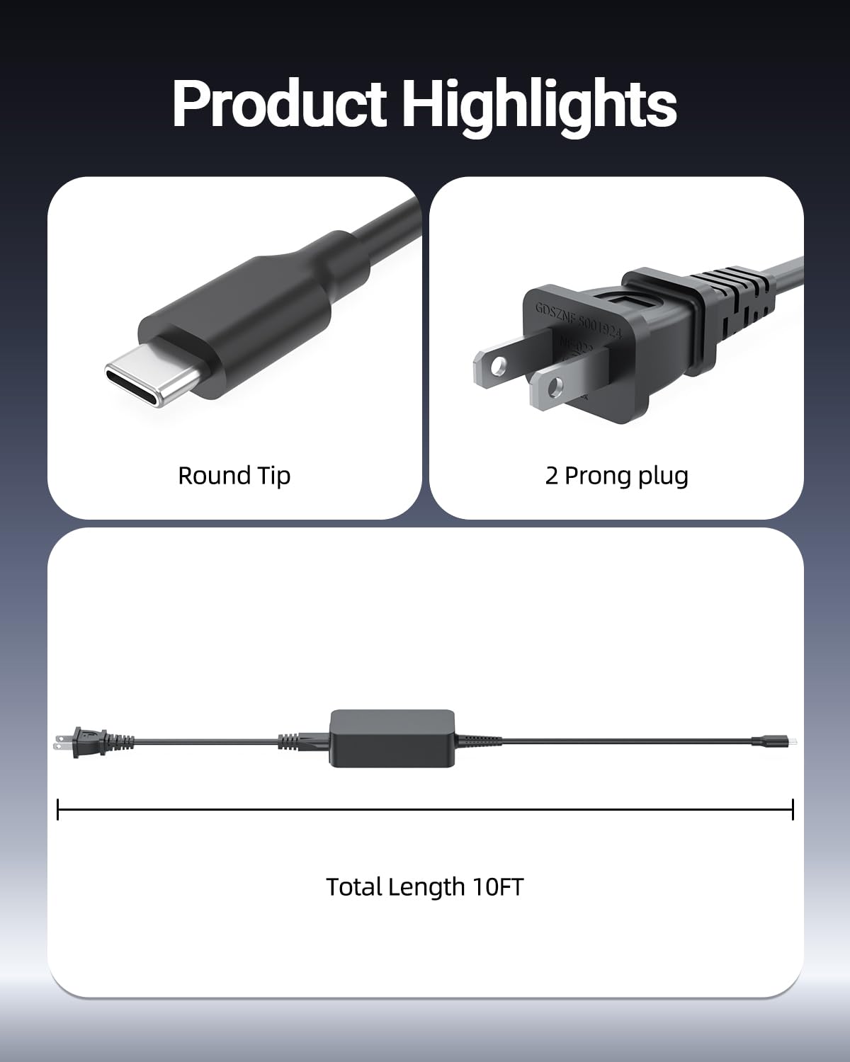 Chromebook Charger For Lenovo Chromebook Laptop, (Ul Certified Safety)