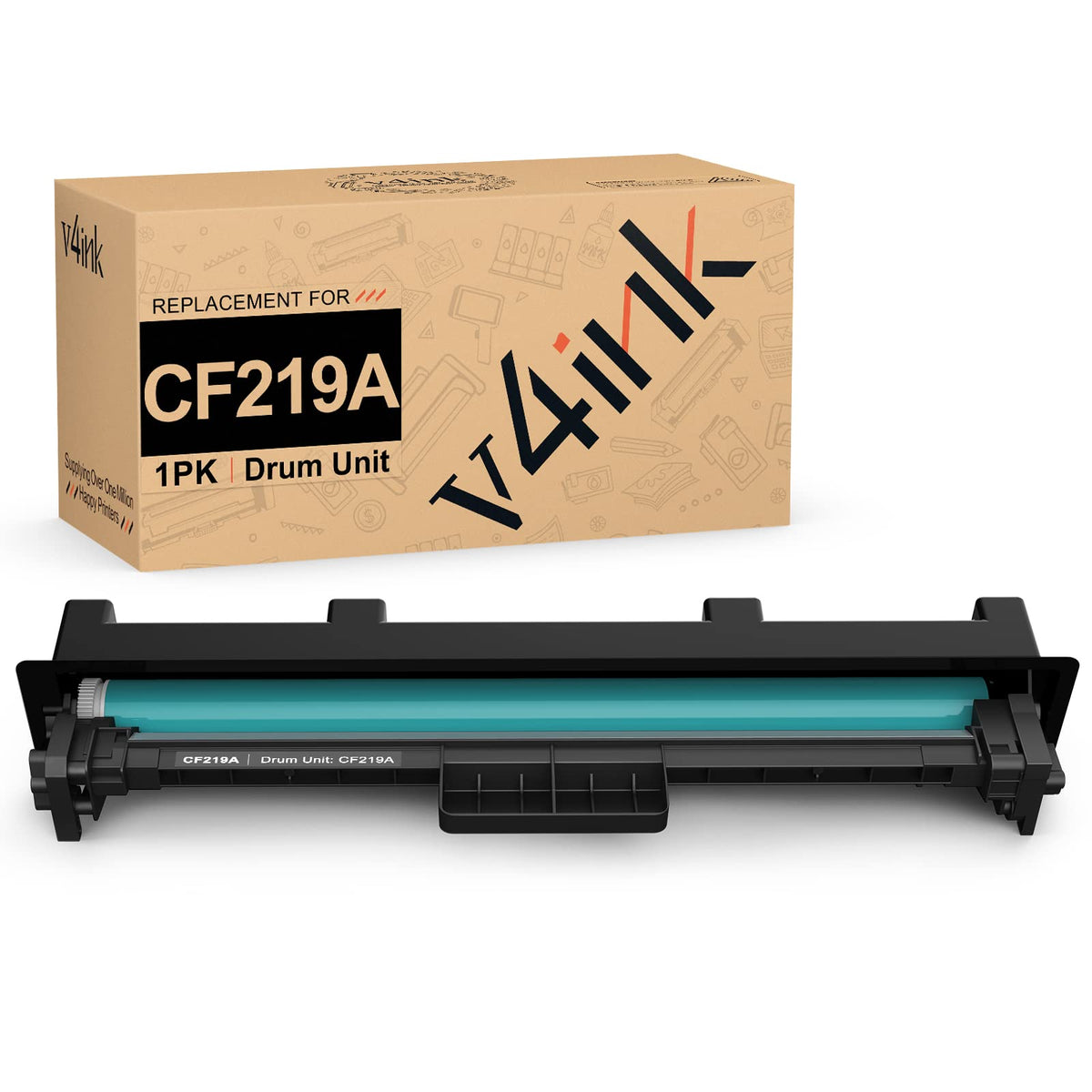 V4Ink 1Pk Compatible 19A Drum Replacement For Hp 19A Cf219A Drum Unit For Use In Hp Pro Mfp M130Fw M130Nw M130Fn M130A M102W M10