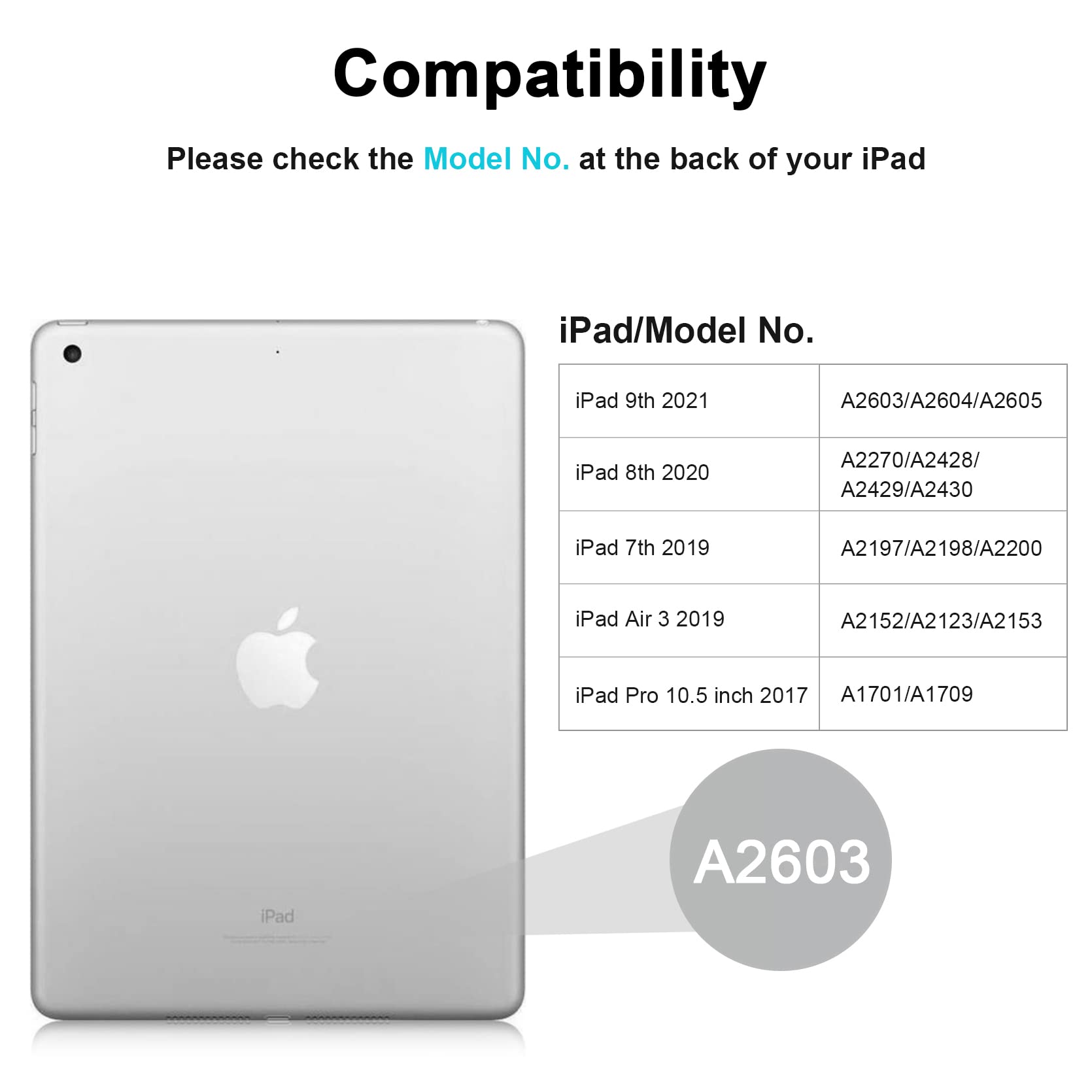 Lama Keyboard Case For 10.2 Inch Ipad, Wireless Case With Keyboard With Pencil Holder For Ipad 10.2&10.5 Inch(9Th 2021/8Th 2020/