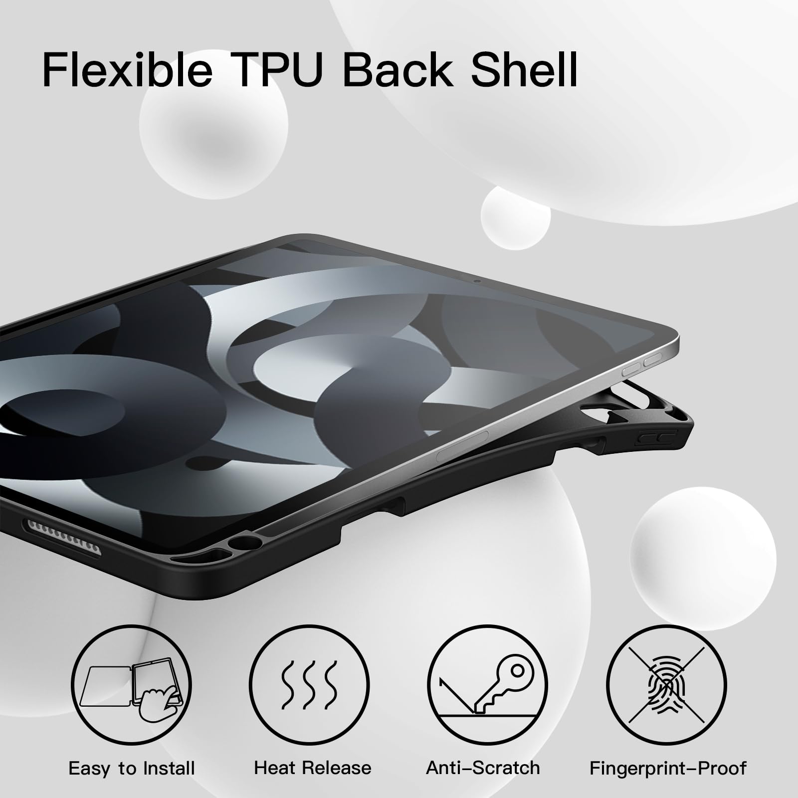 Jetech Case For Ipad Air 11-Inch M3/M2 (2025/2024), Ipad Air 5/4 (2022/2020 5Th/4Th Generation 10.9-Inch) With Pencil Holder, Sl