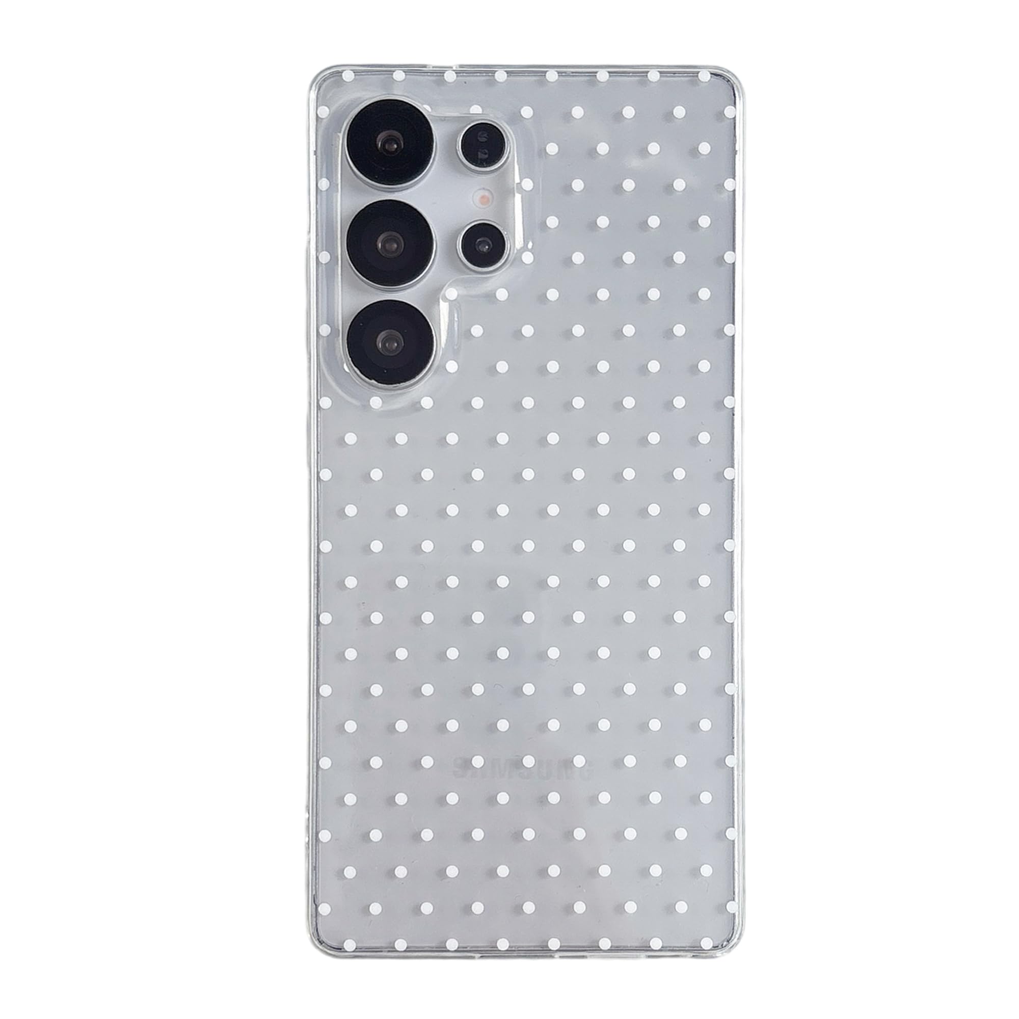 QLTYPRI Cute Phone Case for Samsung Galaxy S25 Ultra Case Polka Dot Fashion Aesthetic Design for Women Girls, Slim TPU Shockproo