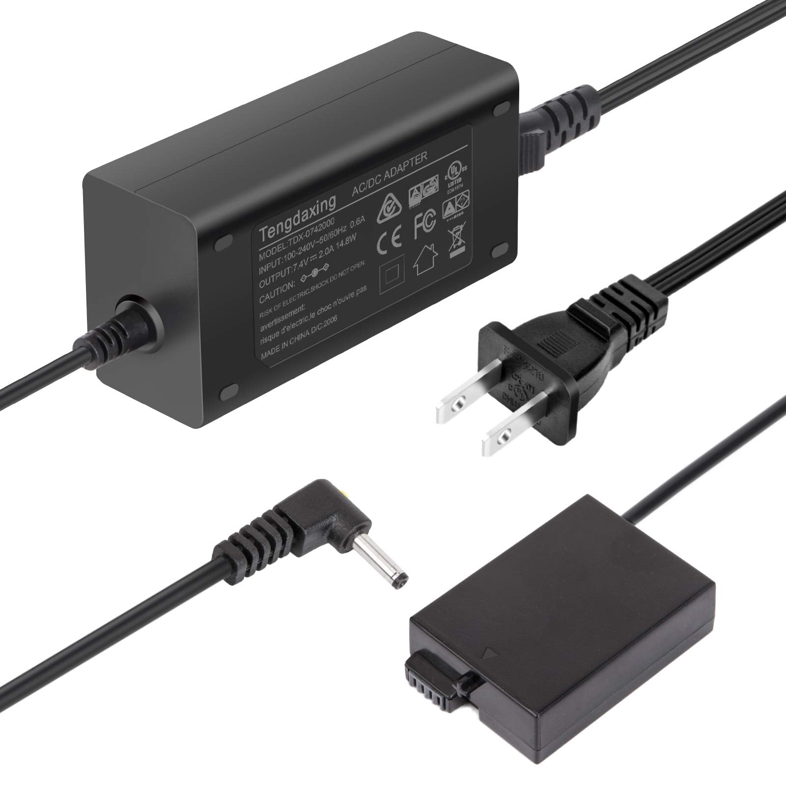 Tengdaxing Ack E8 Power Adapter Kit Lp E8 Wired Dummy Battery For Canon Eos Rebel T2I,T3I, T4I, T5I, 550D, 600D, 650D, 700D, Kiss X7I, Kiss X6I, Kiss X5, Kiss X4 Cameras