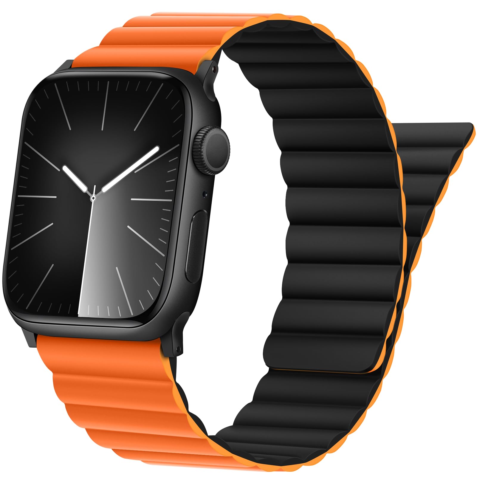 Tasikar Silicone Bands Compatible With Apple Watch Band 49Mm 45Mm 44Mm 42Mm, Loop Strap With Strong Magnetic Closure Designed Fo