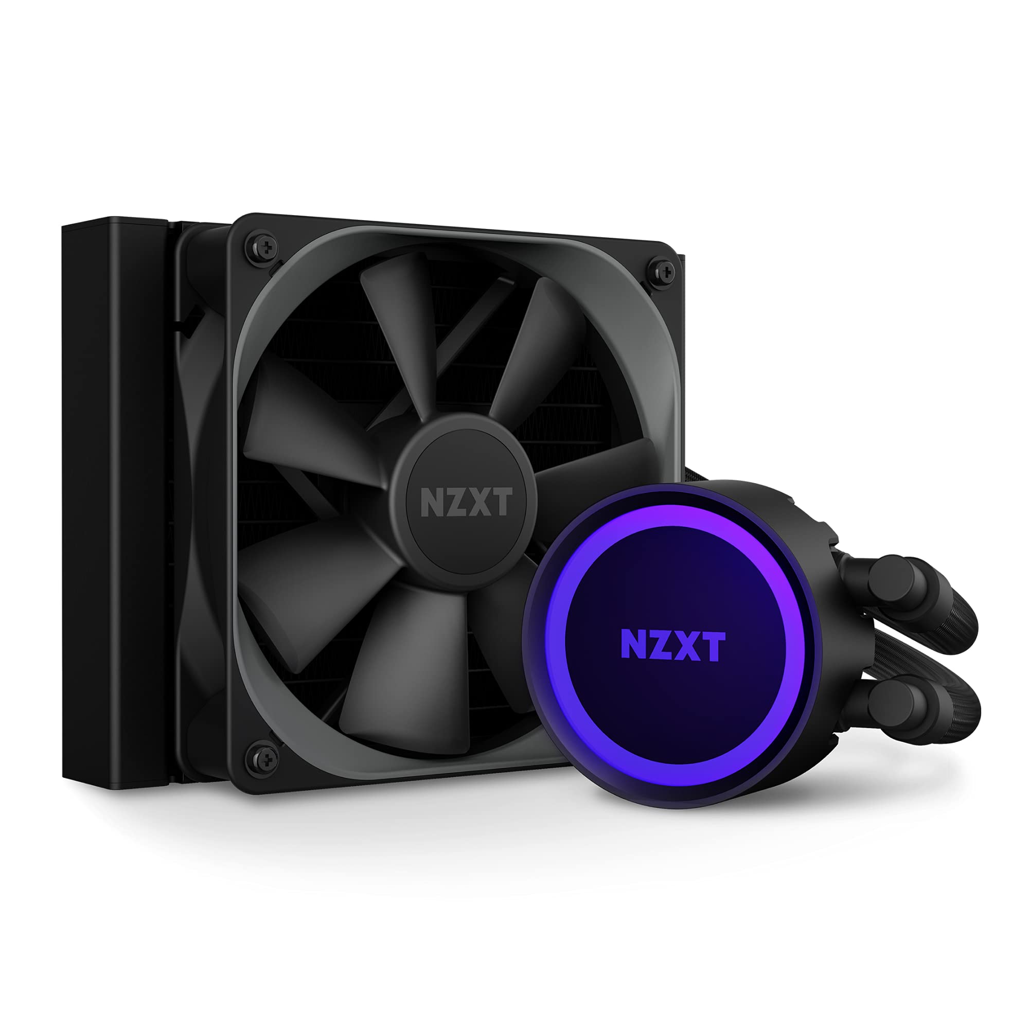 NZXT Kraken 120 - RL-KR120-B1 - AIO RGB CPU Liquid Cooler - Quiet and Effective - Quiet Operation - Ring RGB LED - AER P 120mm R