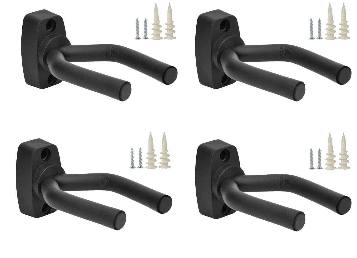 Top Stage 4 Pack Guitar Hangers Stands Hooks Holders Wall Mount
