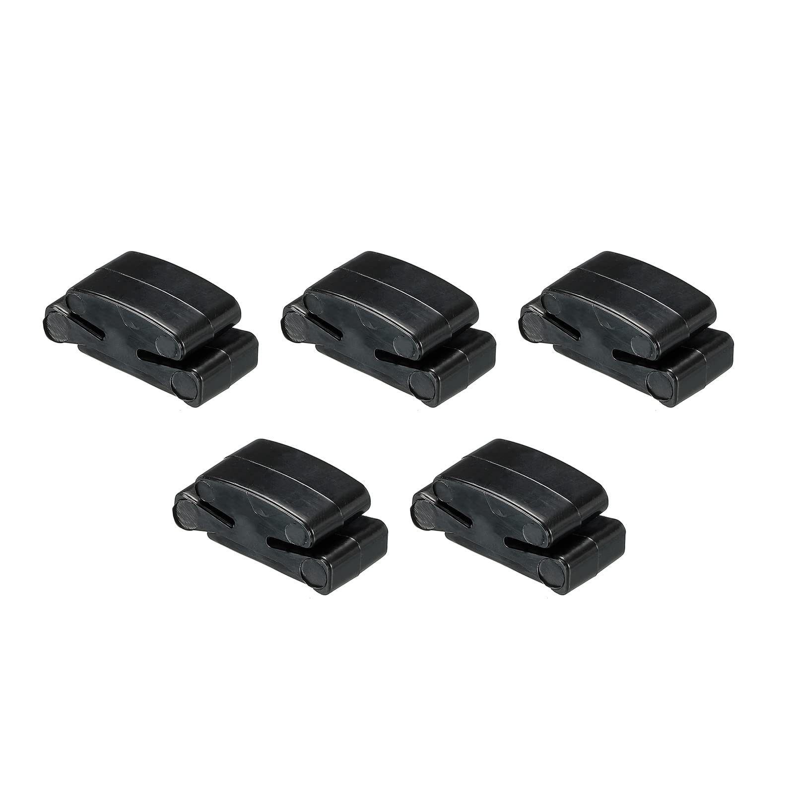 Meccanixity Guitar Pick Holder Plastic Black Fix On Headstock Between Strings 3Rd And 4Th For Guitar, Bass, Ukulele Pack Of 5, B