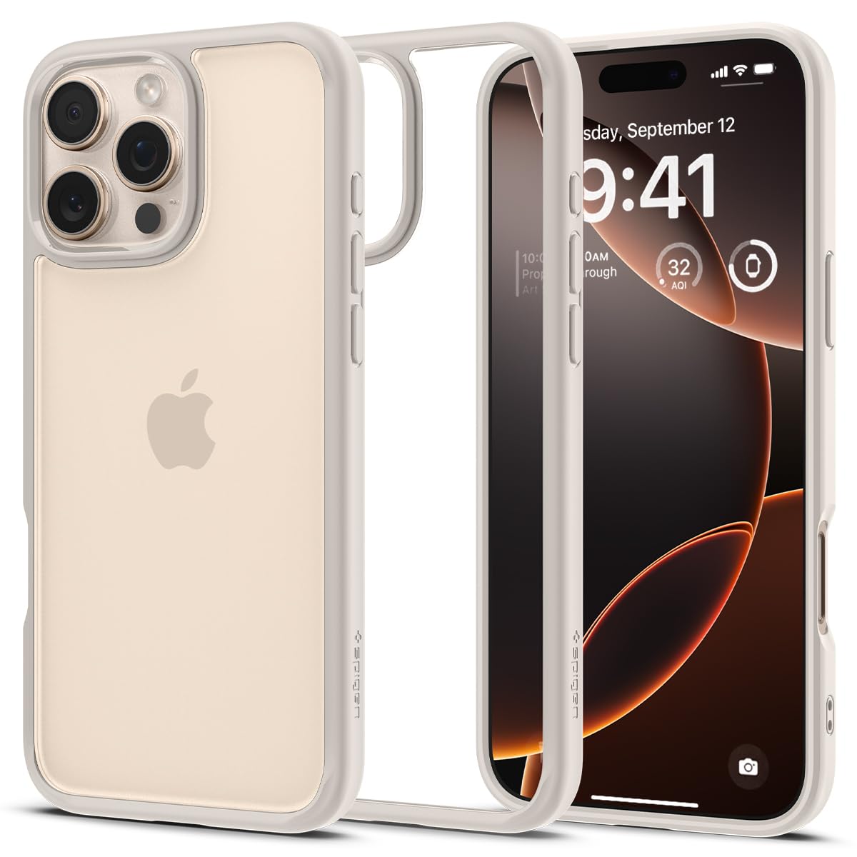 Spigen Ultra Hybrid Designed For Iphone 16 Pro Case [Not Compatible With Magsafe], [Anti Yellowing], [Military Grade Protection]