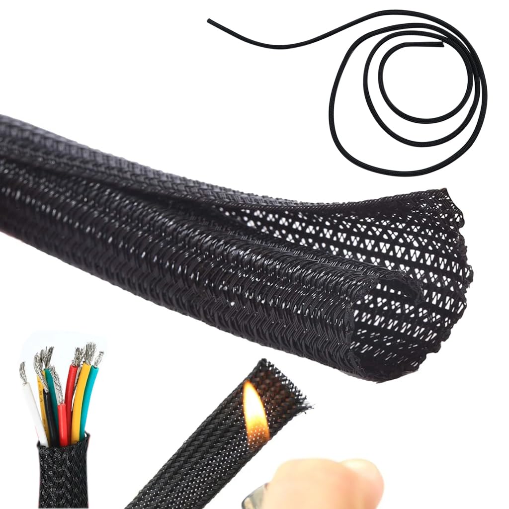 Supvox 6.6Ft Cable Protector Wire Loom Tubing Sleeve Split Sleeving For Usb Power Cord Audio Video Cable Cable Jacket Protect Mo