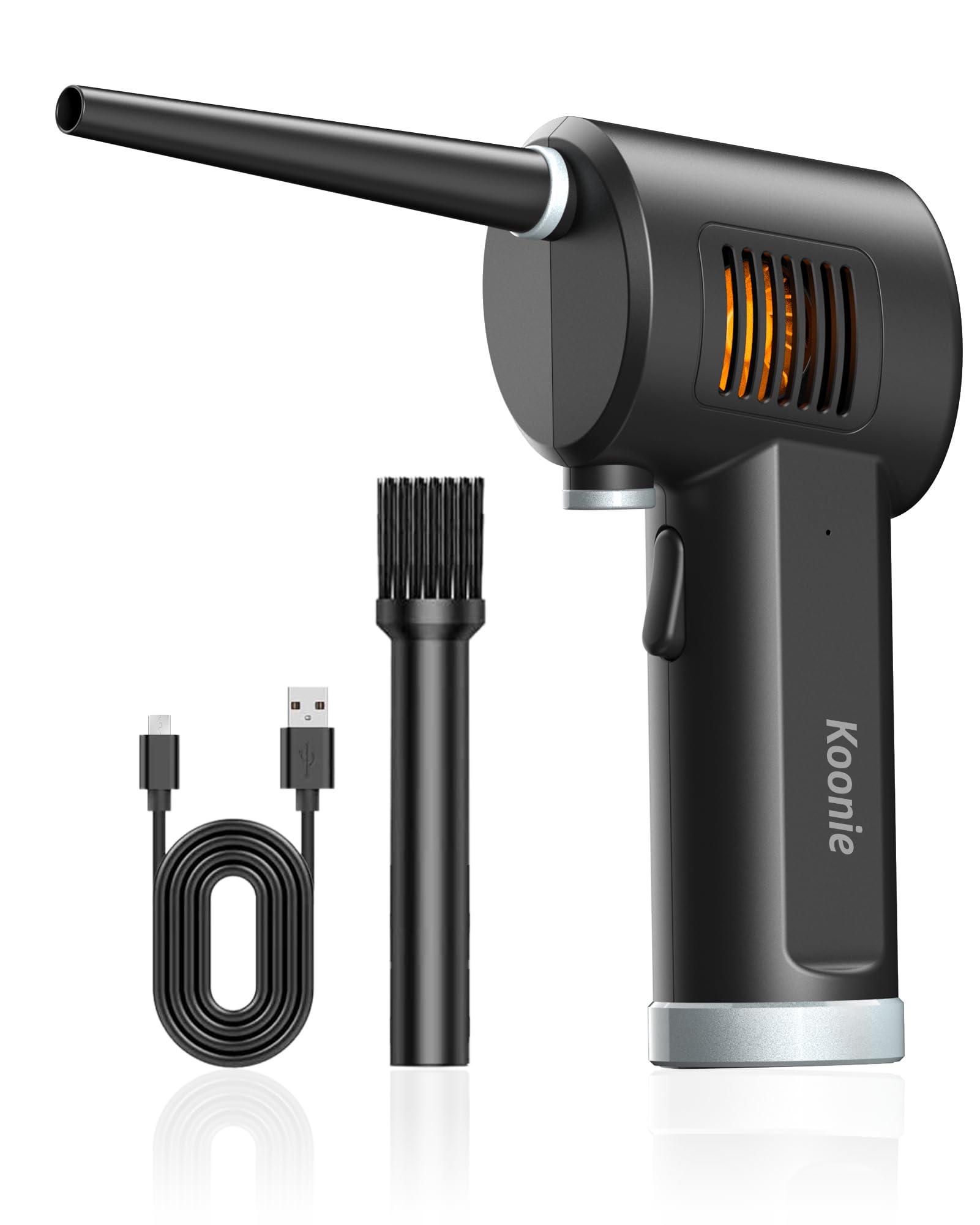 Koonie Cordless Air Duster, Battery Operated Computer Cleaning Duster, Portable Replaces Compressed Air Cans, 6000Mah 10W Fast C