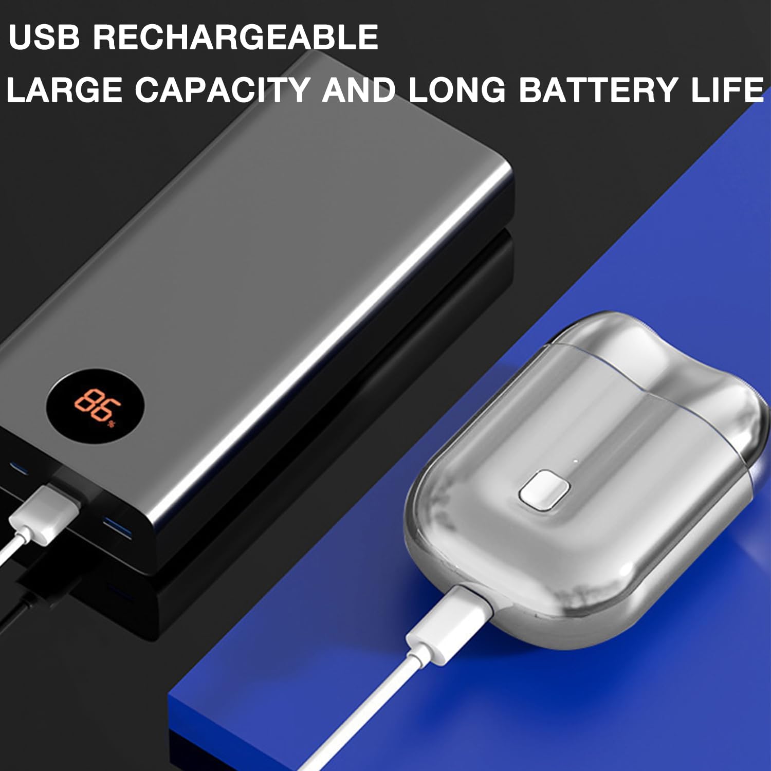 2025 New Model Mini Dual Head Electric Shaver, Electric Mini Portable Razor, Pocket Size Washable Double Head Razor, Rechargeabl