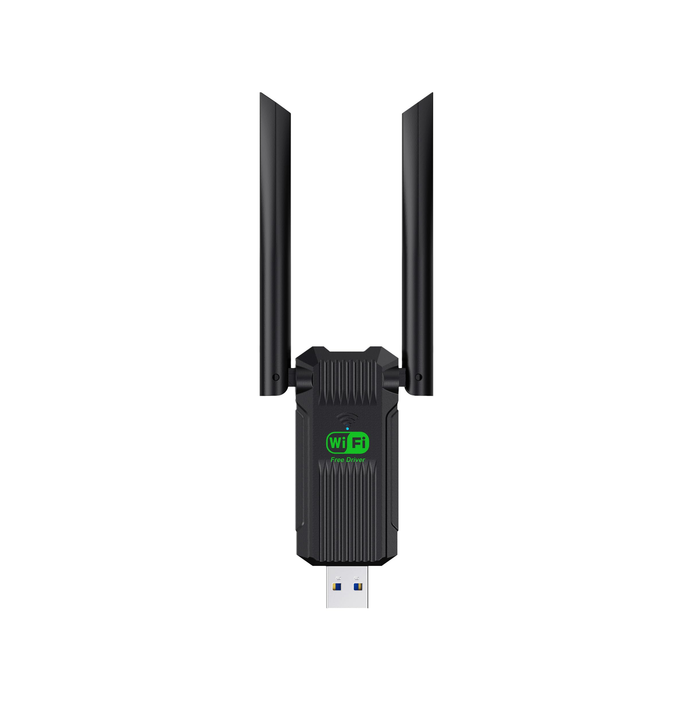 WiFi Adapter for Desktop PC,1300Mbps WiFi USB 3.0 Dual Band 5G/2.4G Wireless Network Adapter for Desktop Laptop PC, Dual 2dBi An