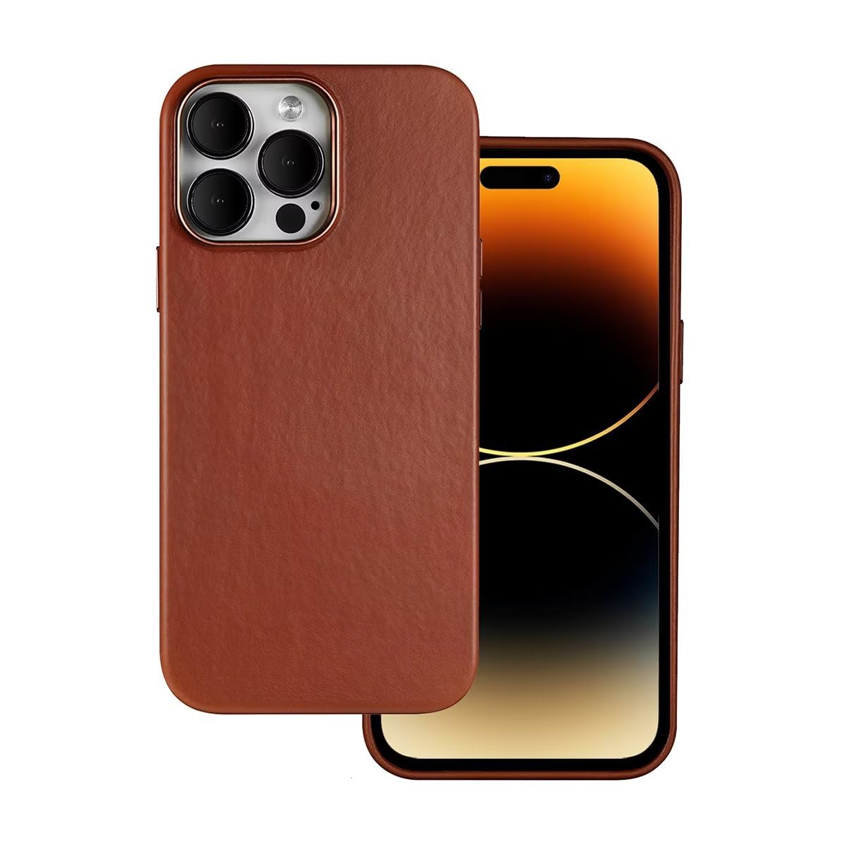 Docco Jette Designed For Iphone 14 Pro Leather Case Compatible With Magsafe, Genuine Crazy Horse Leather Case For Iphone 14 Pro,