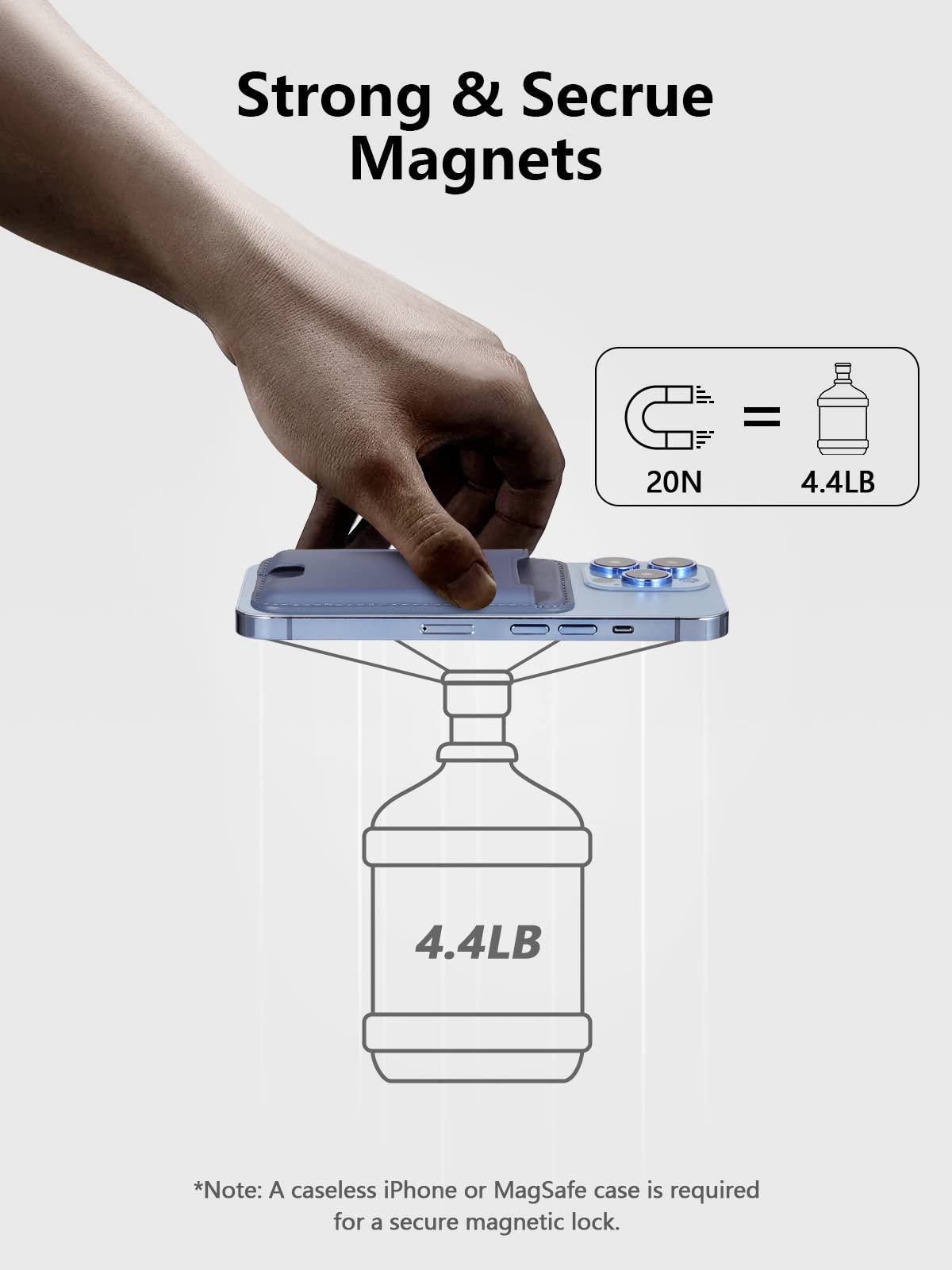 Topmade For Magsafe Wallet, Sparkle Magnetic Card Holder For Iphone 16, Iphone 15/14/13/12 Series, Leather Magnetic Phone Wallet