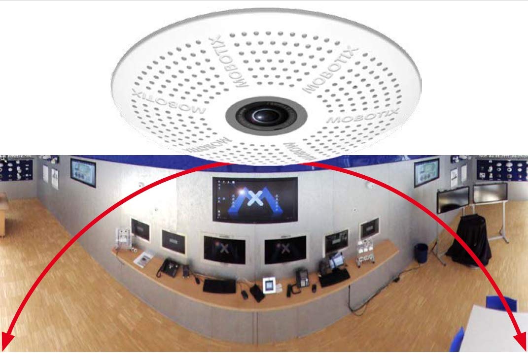 Mobotix Mx C26B Au 6D016 Hemispheric Ip Indoor Camera With Audio, 6 Mp Resolution, Moon Light Sensor, Professional Software, Vid