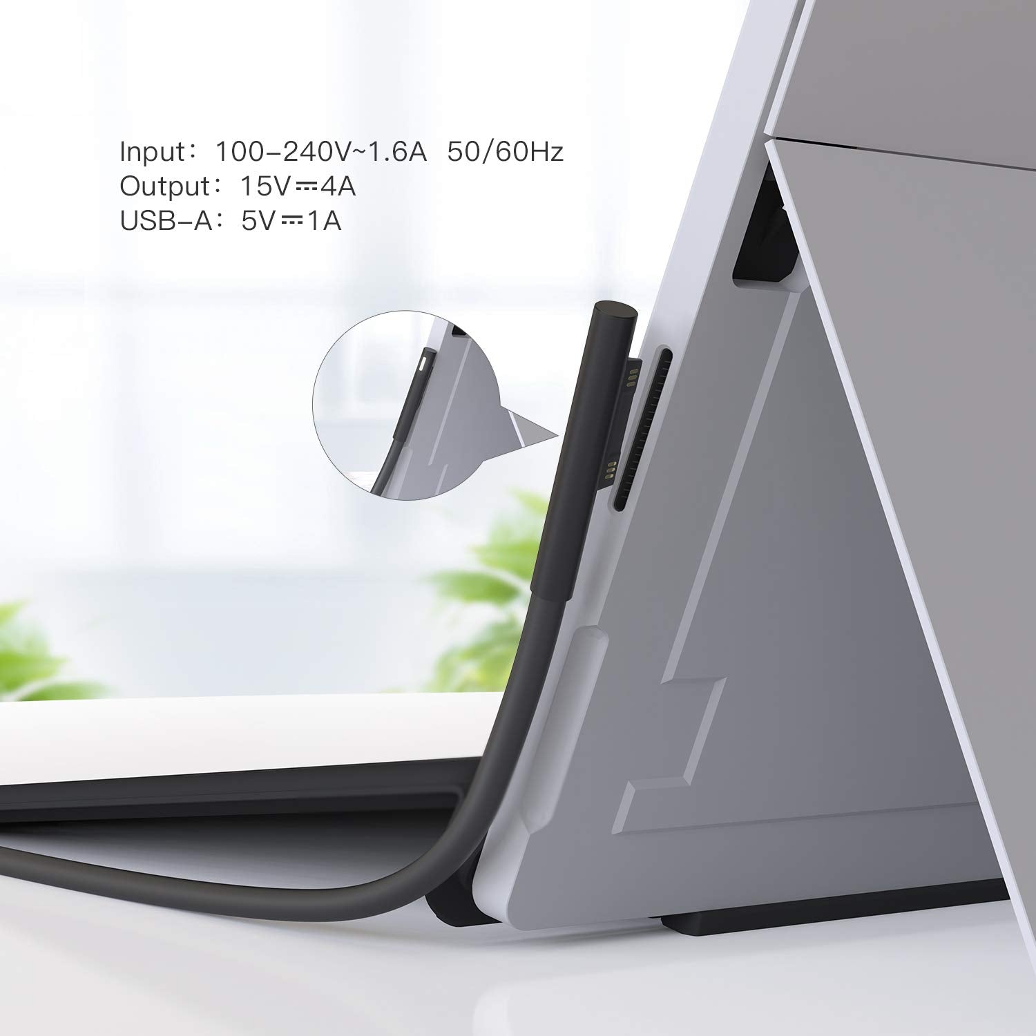 Surface Book Charger, Ayneff 15V 4A 65W Surface Pro Power Supply Compatible With Microsoft Surface Book Surface Laptop Surface P