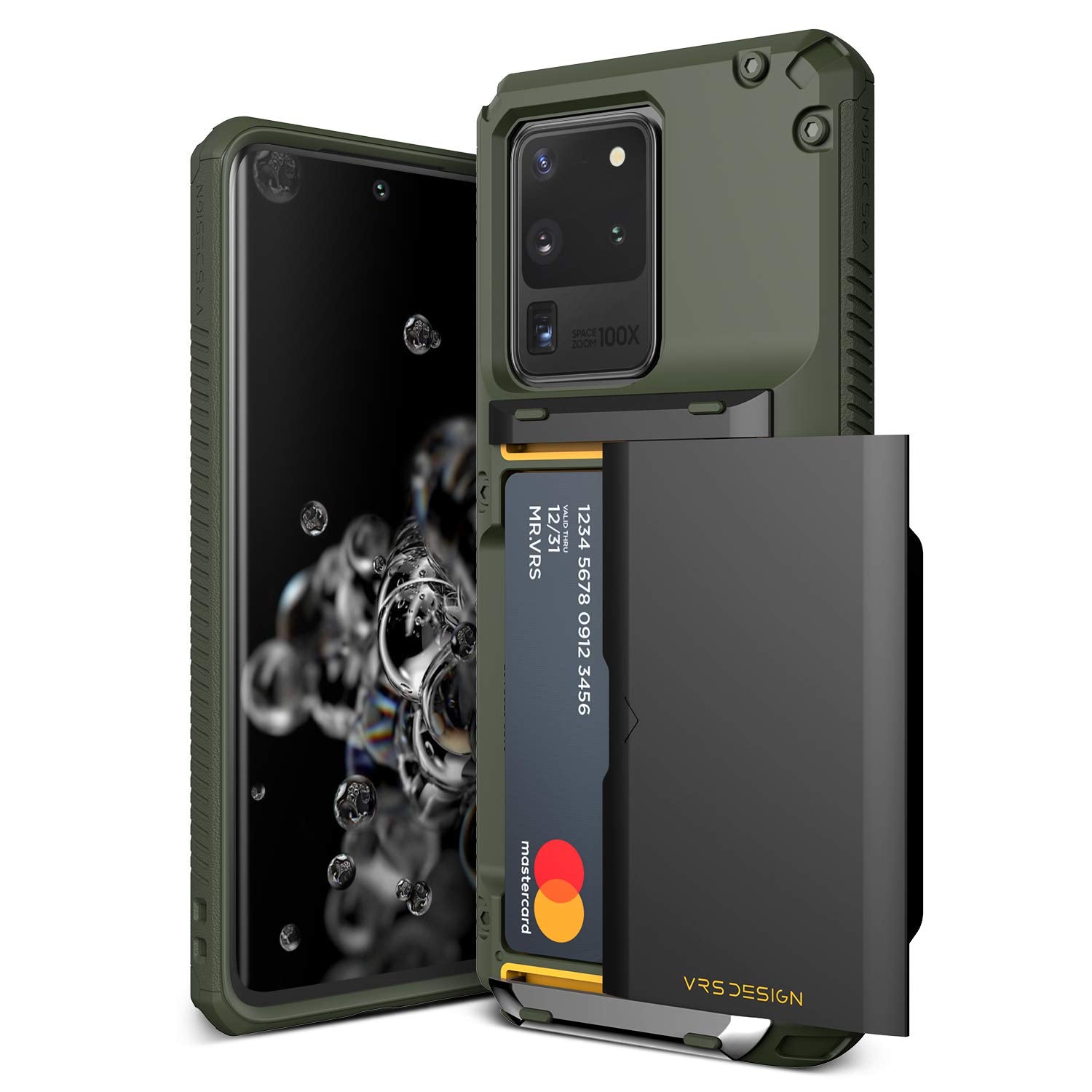 Vrs Design Damda Glide Pro Phone Case For Galaxy S20 Ultra, With [4 Cards] [Semi Auto] Premium Sturdy Credit Card Slot Wallet Fo