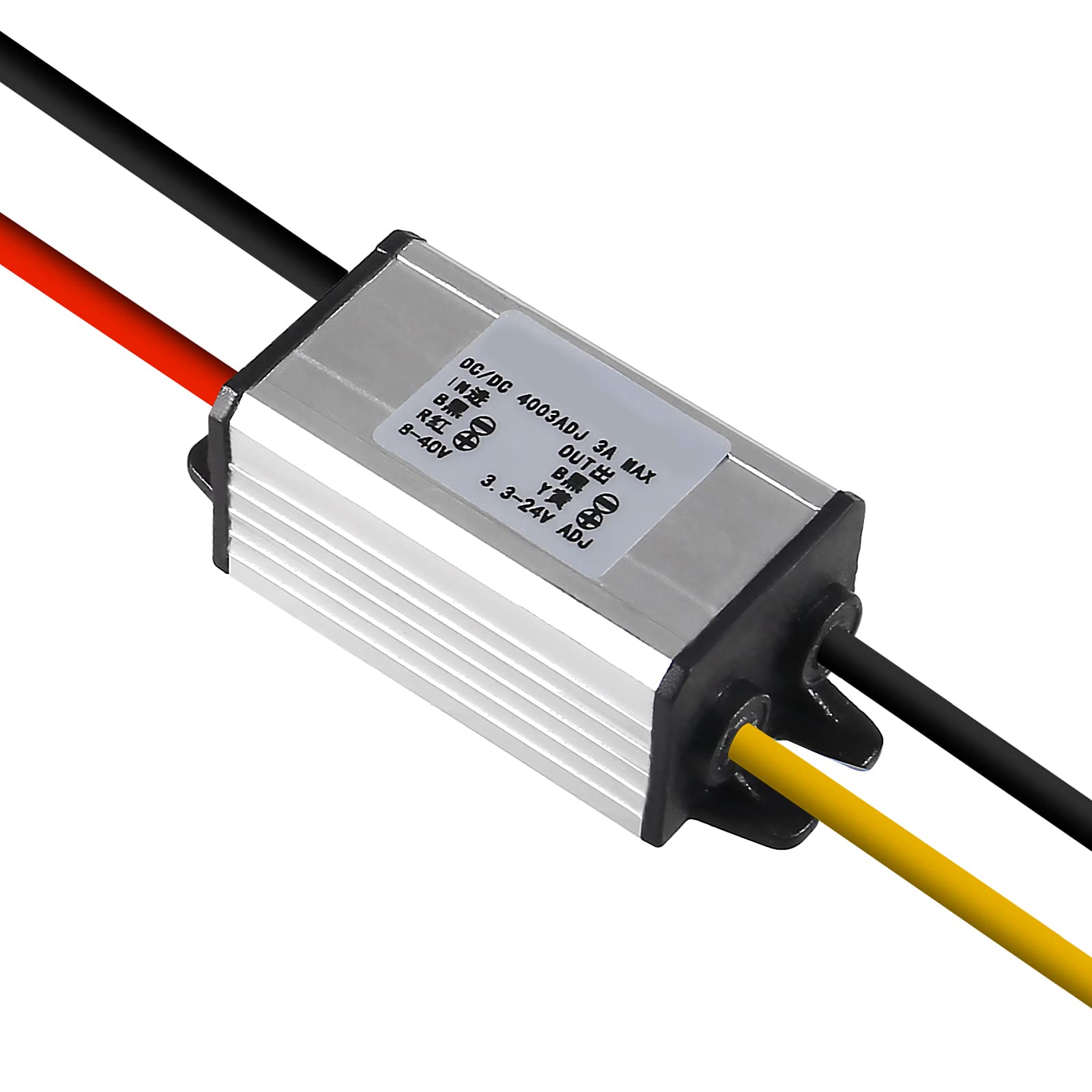 8 40V To 3 24V Dc Converter Car Power Voltage, Waterproof Dc 8 40V Step Down To Dc 3 24V 3A Voltage Regulator Buck Converter Pow
